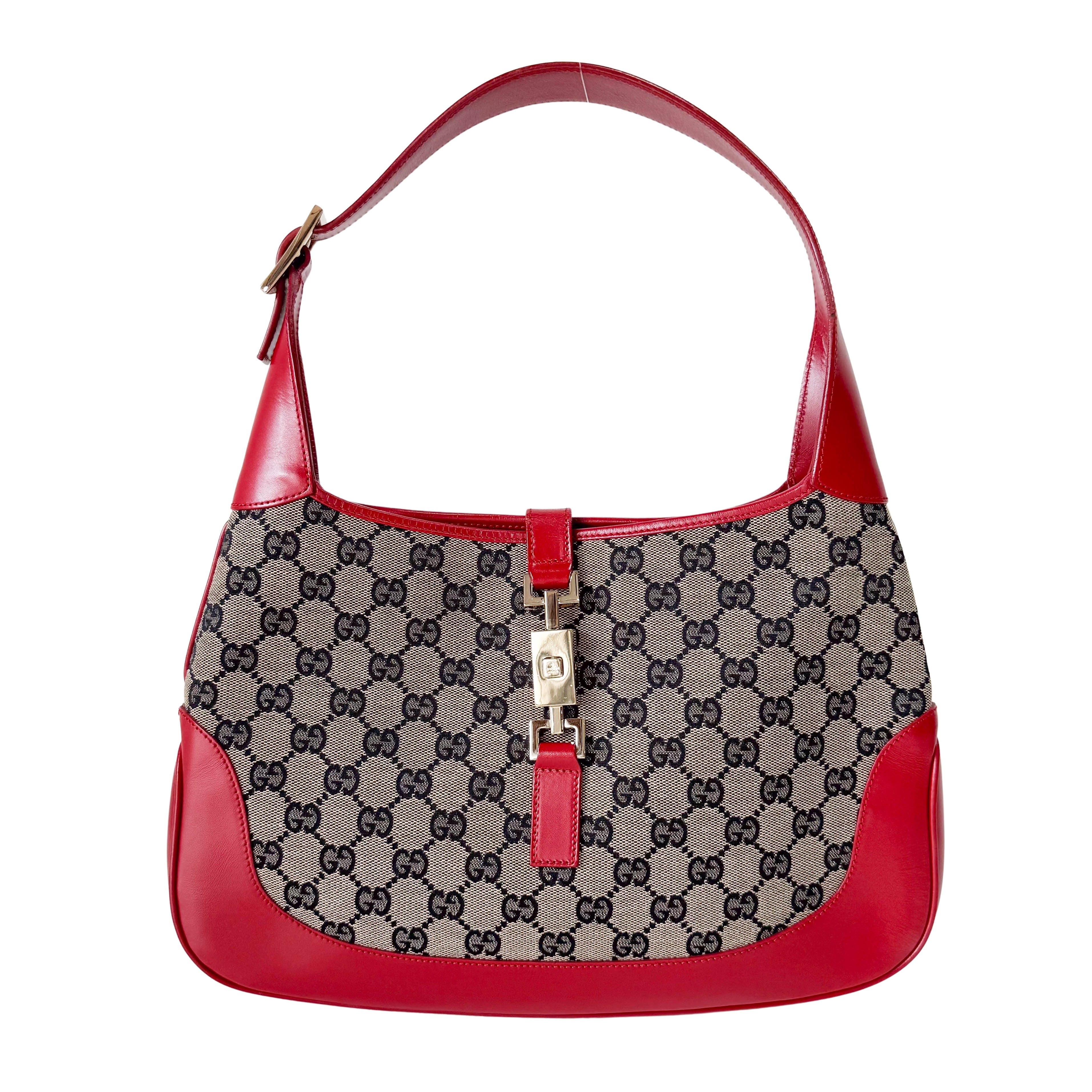 Red GG Canvas Jackie Bag