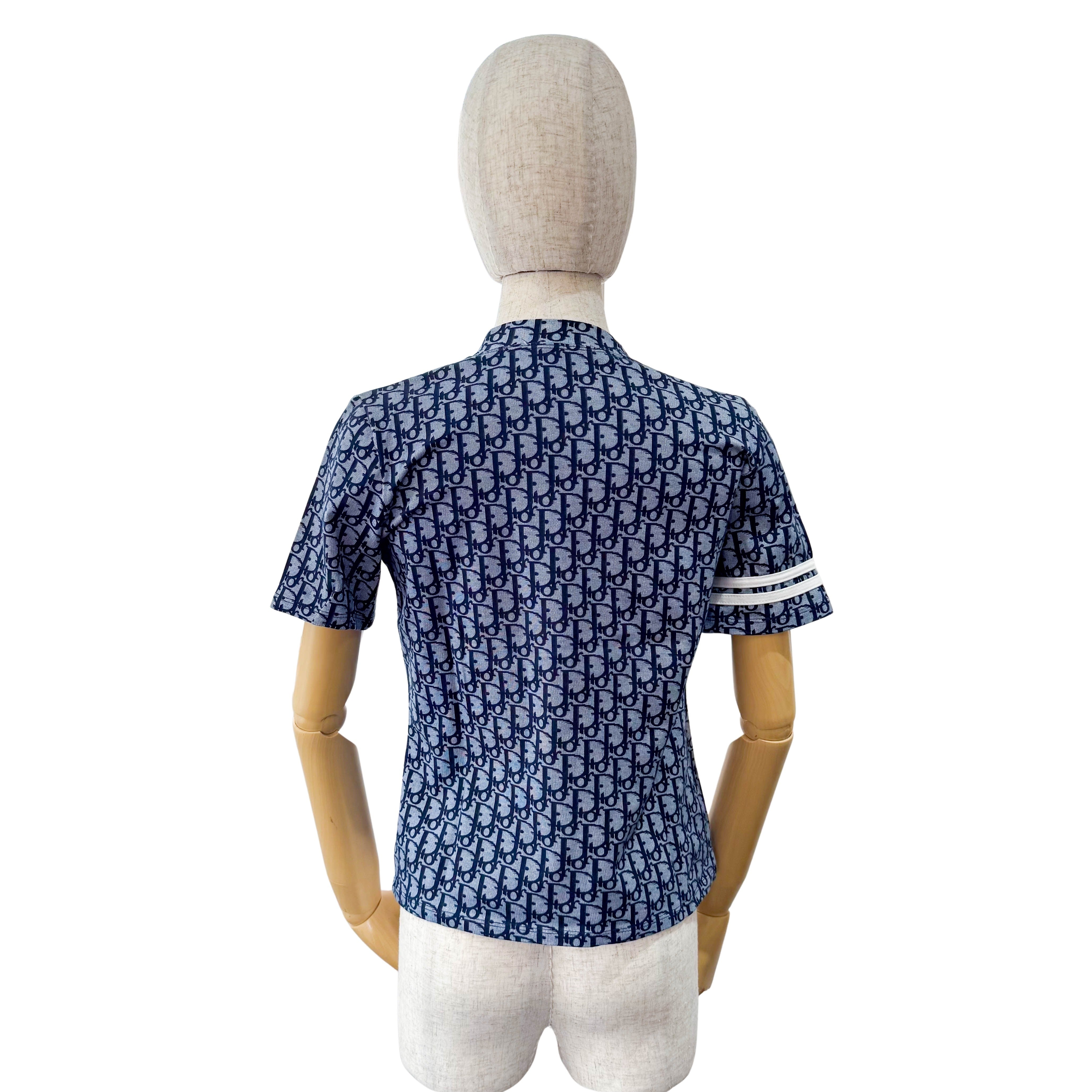 Oblique Size 12 Navy Cotton T-Shirt