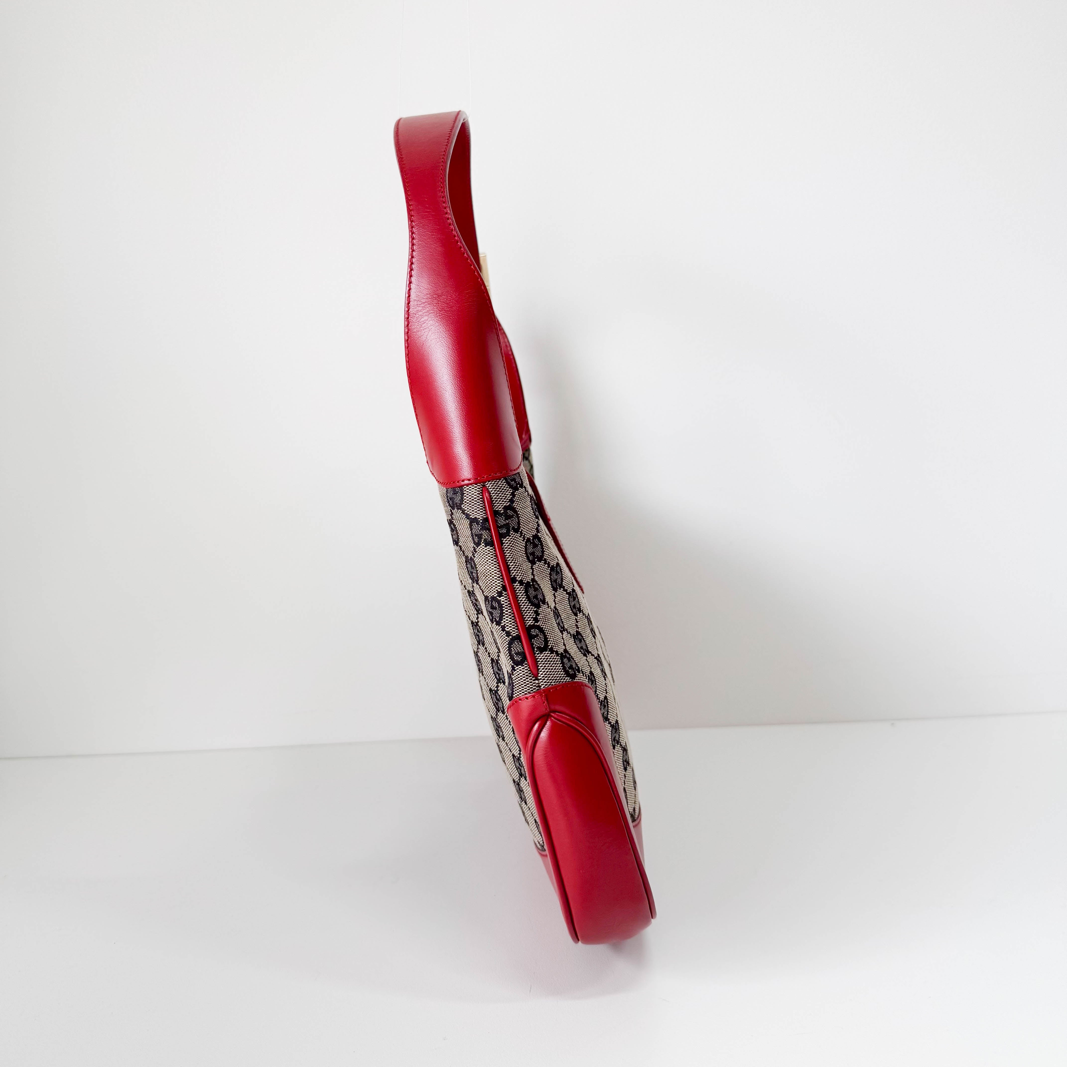 Red GG Canvas Jackie Bag