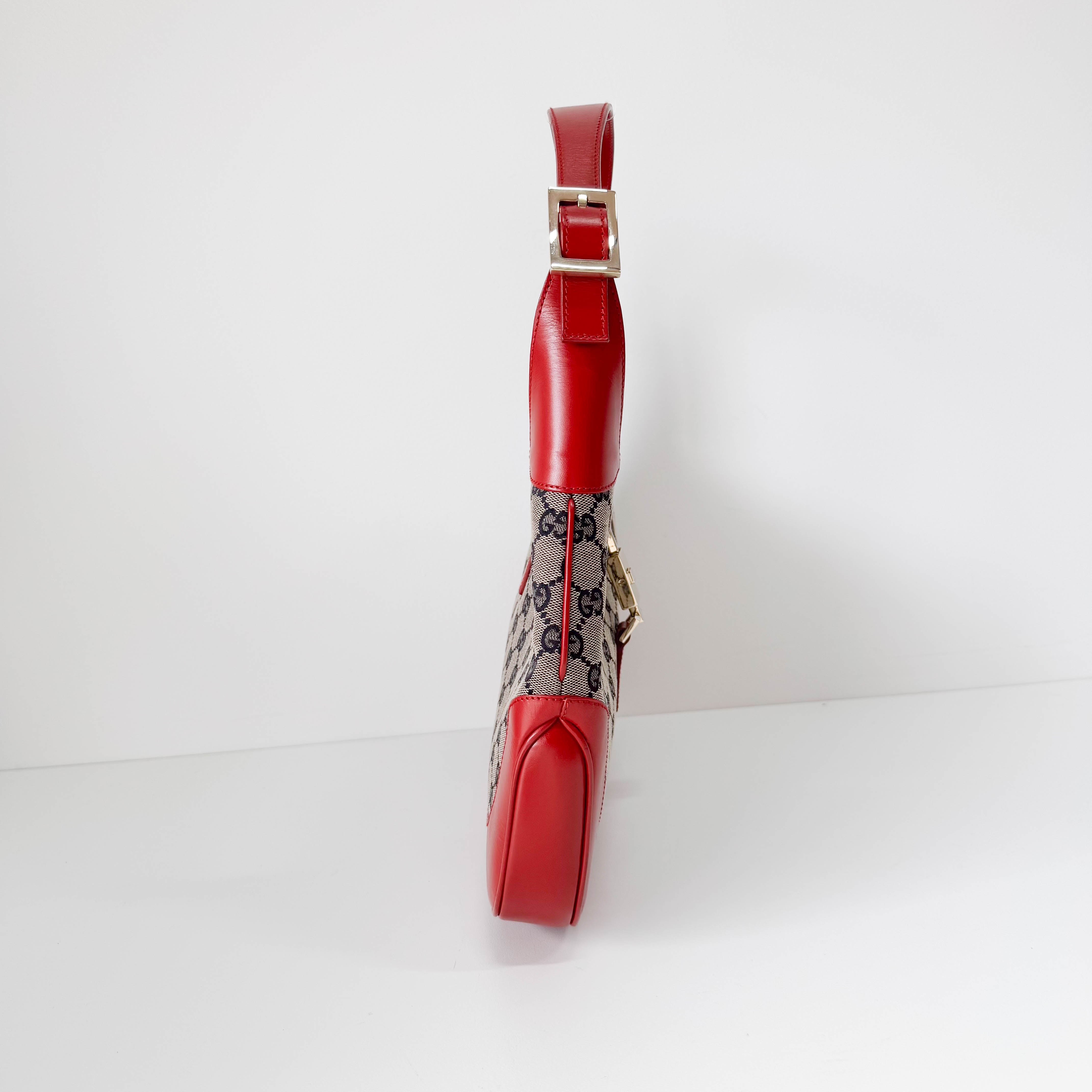 Red GG Canvas Jackie Bag