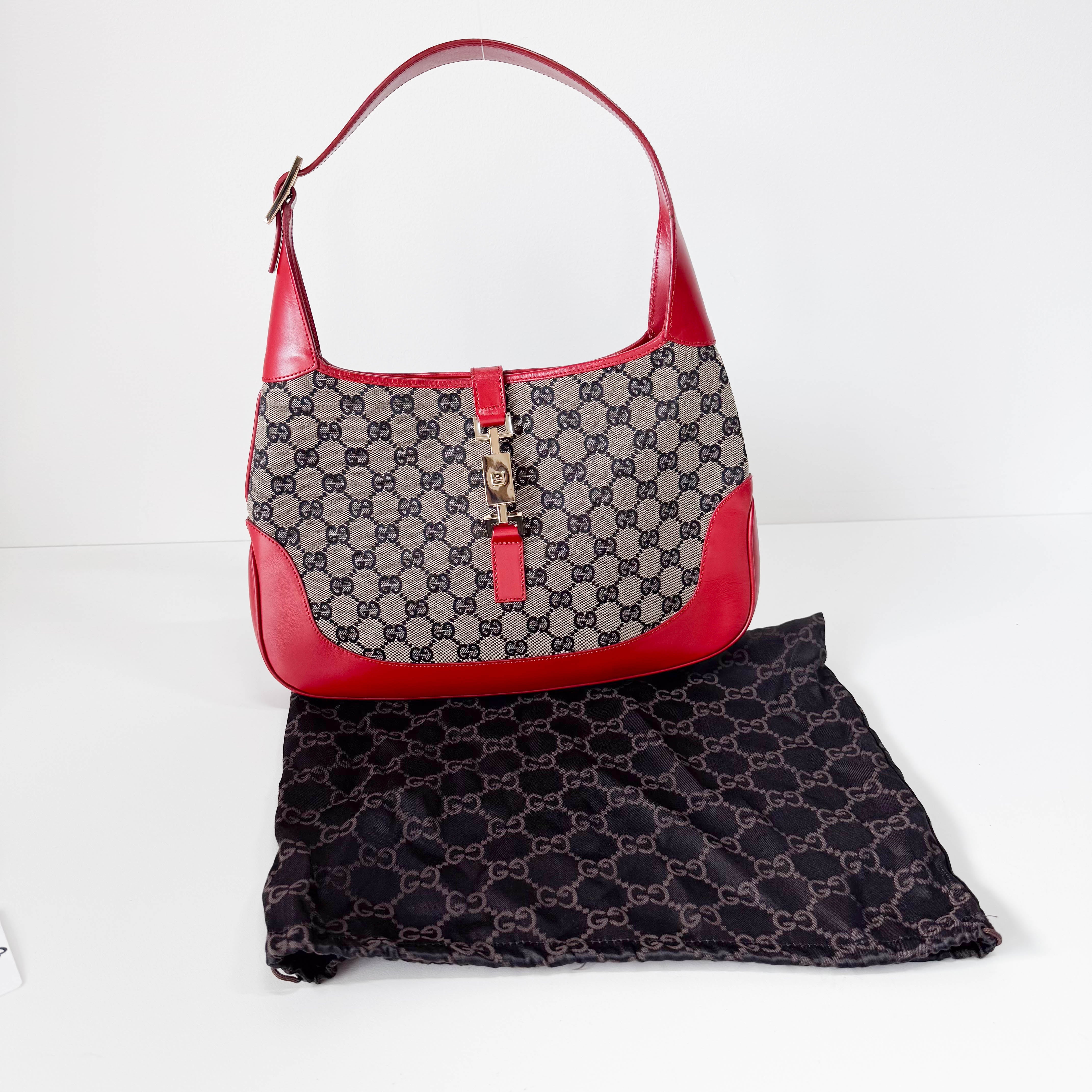 Red GG Canvas Jackie Bag