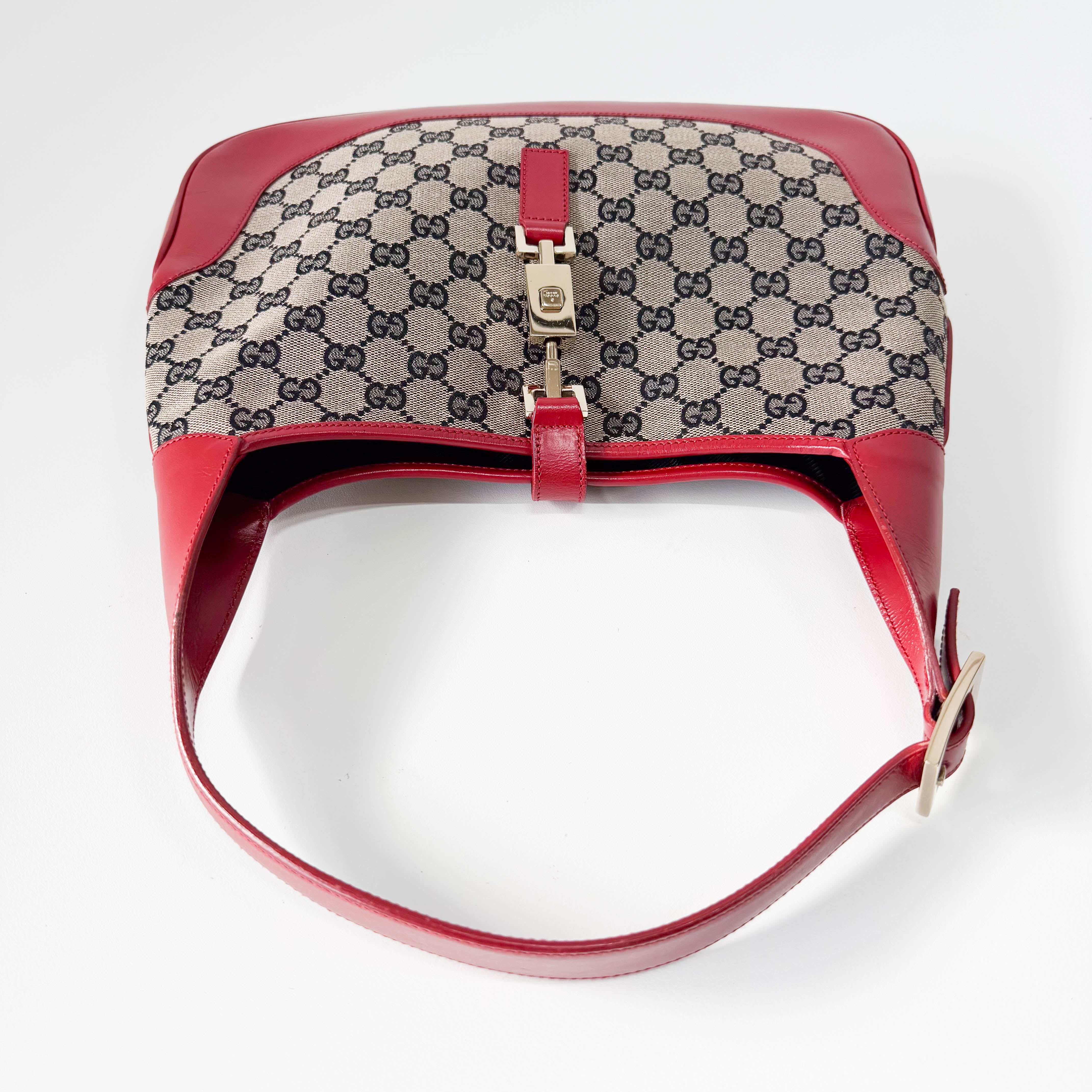 Red GG Canvas Jackie Bag