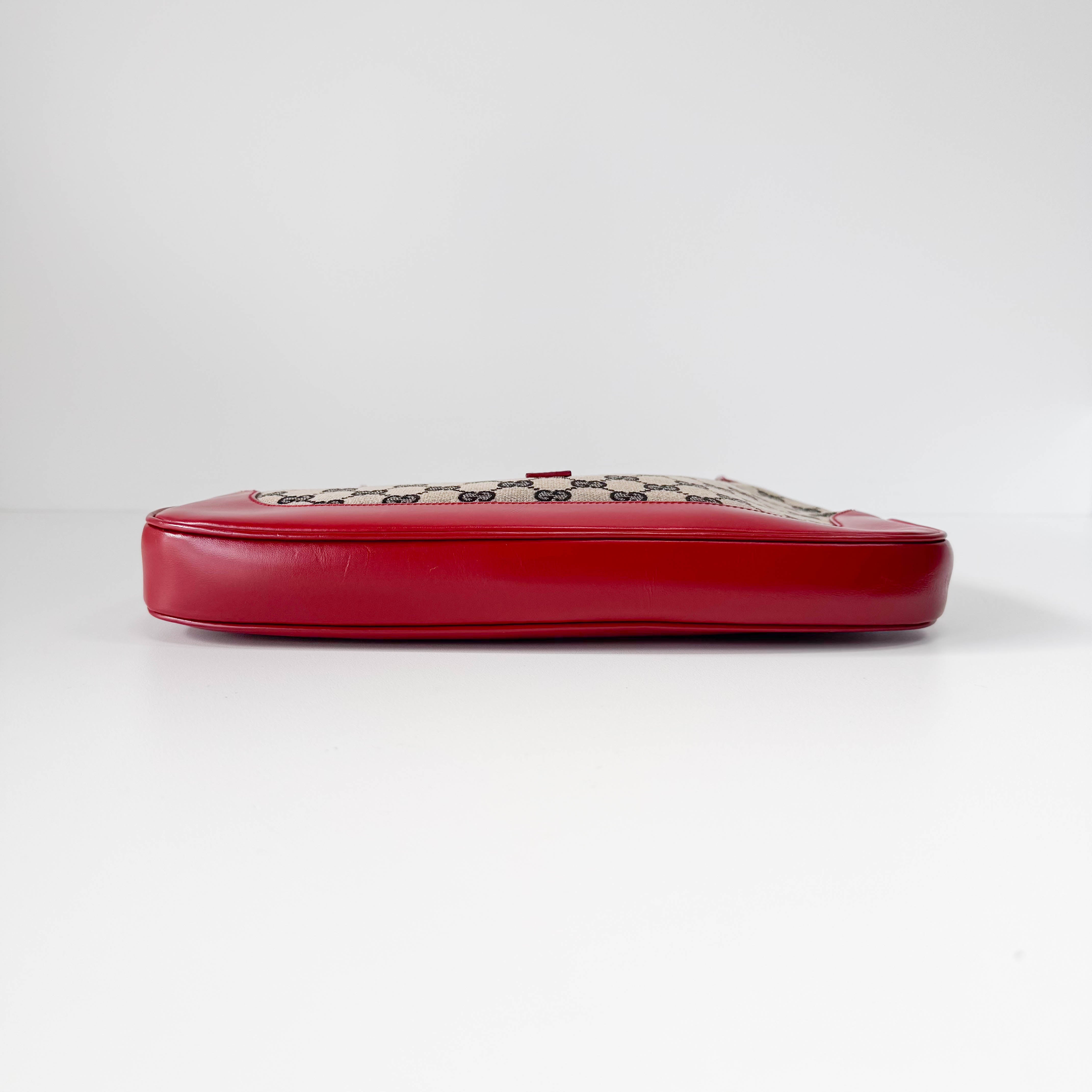 Red GG Canvas Jackie Bag