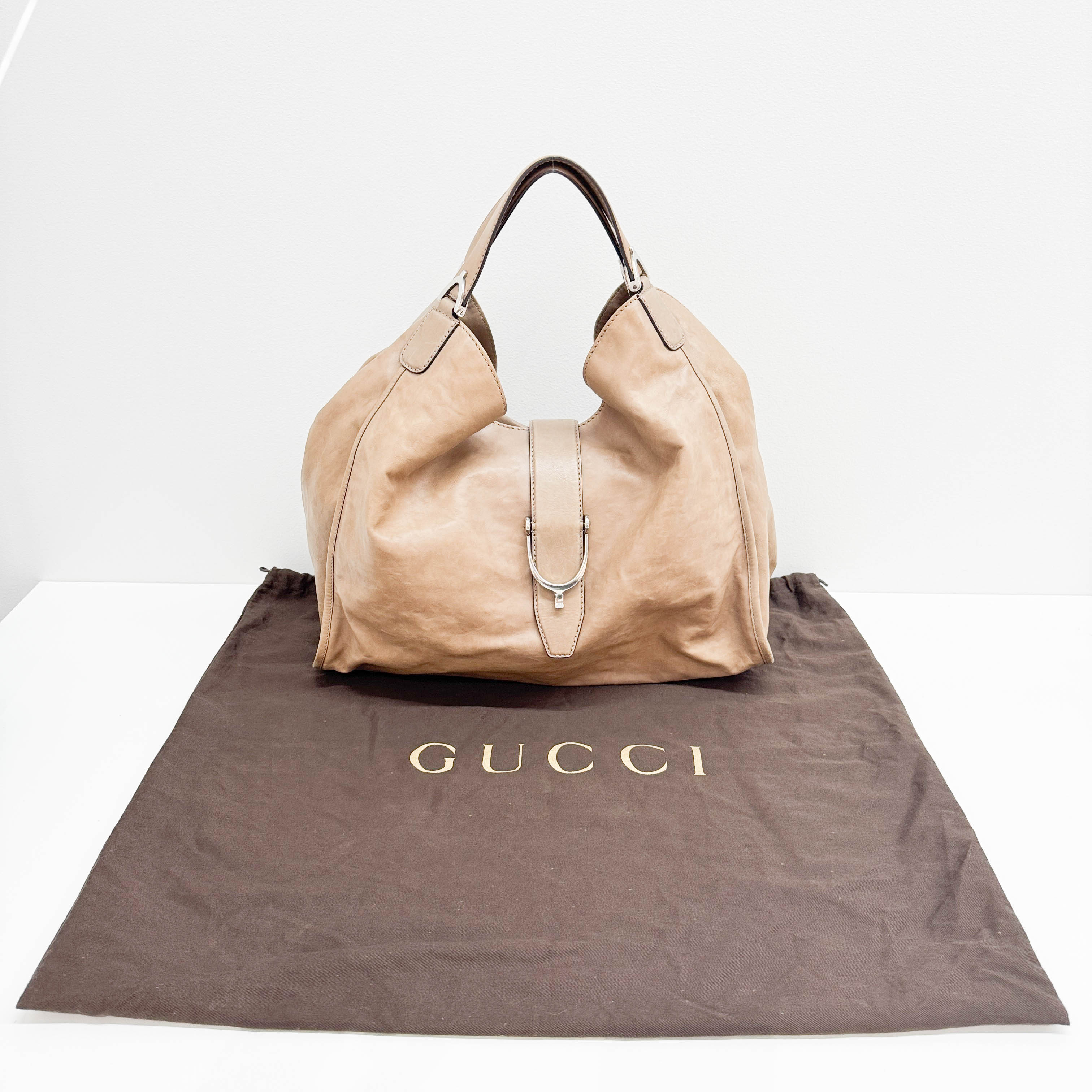 Stirrup Brown Leather Shoulder Bag