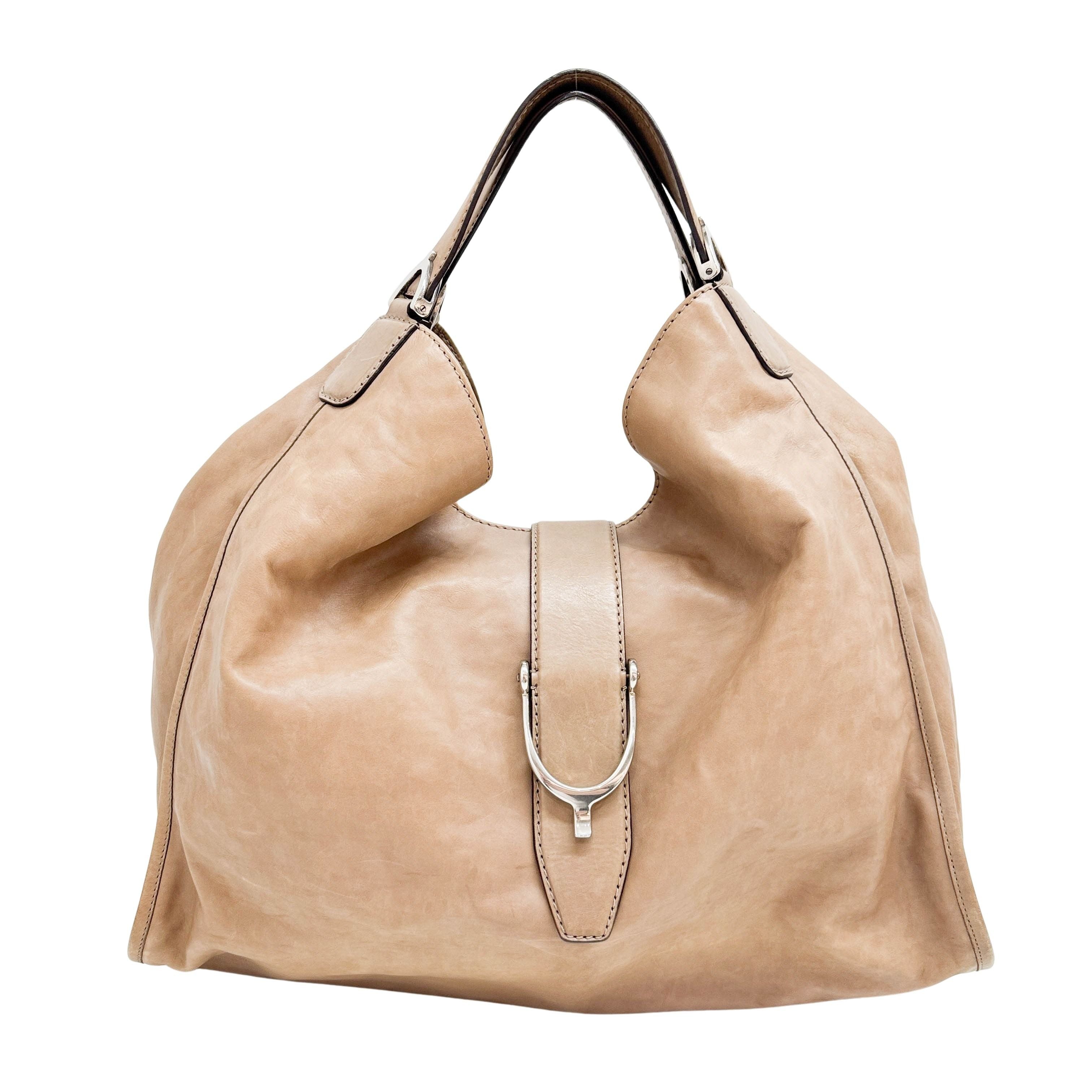 Stirrup Brown Leather Shoulder Bag