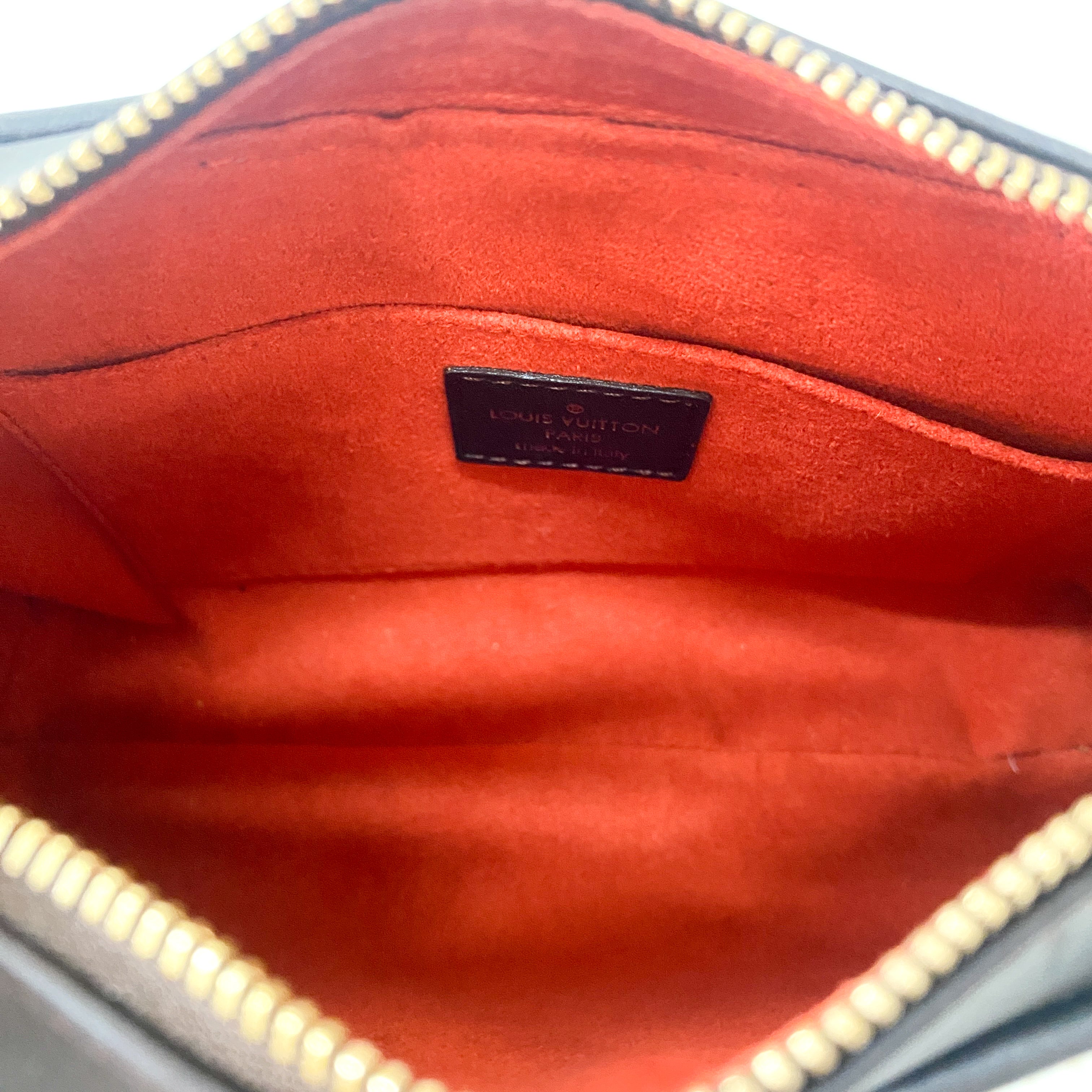 Brown Damier Pony Hair Handbag