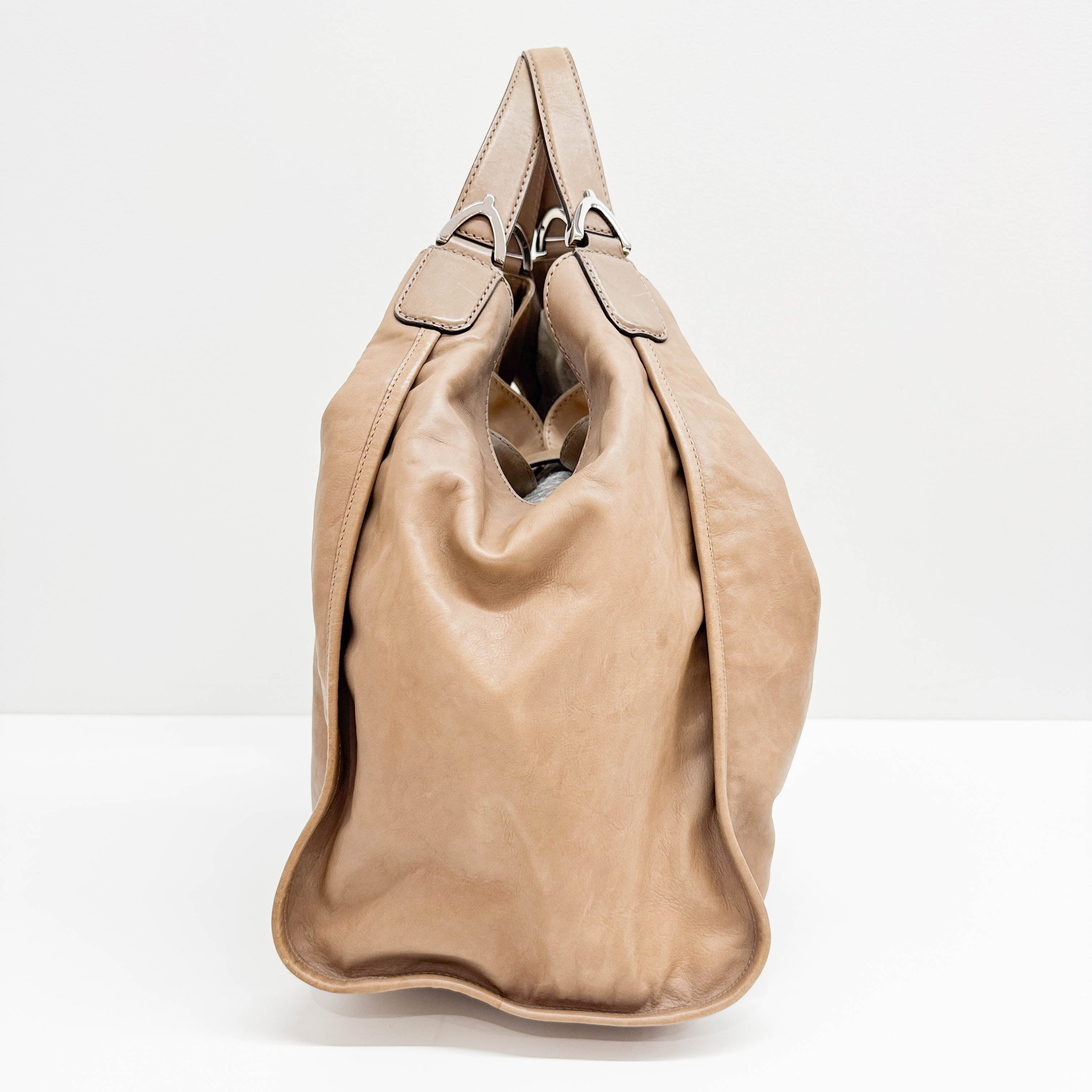 Stirrup Brown Leather Shoulder Bag