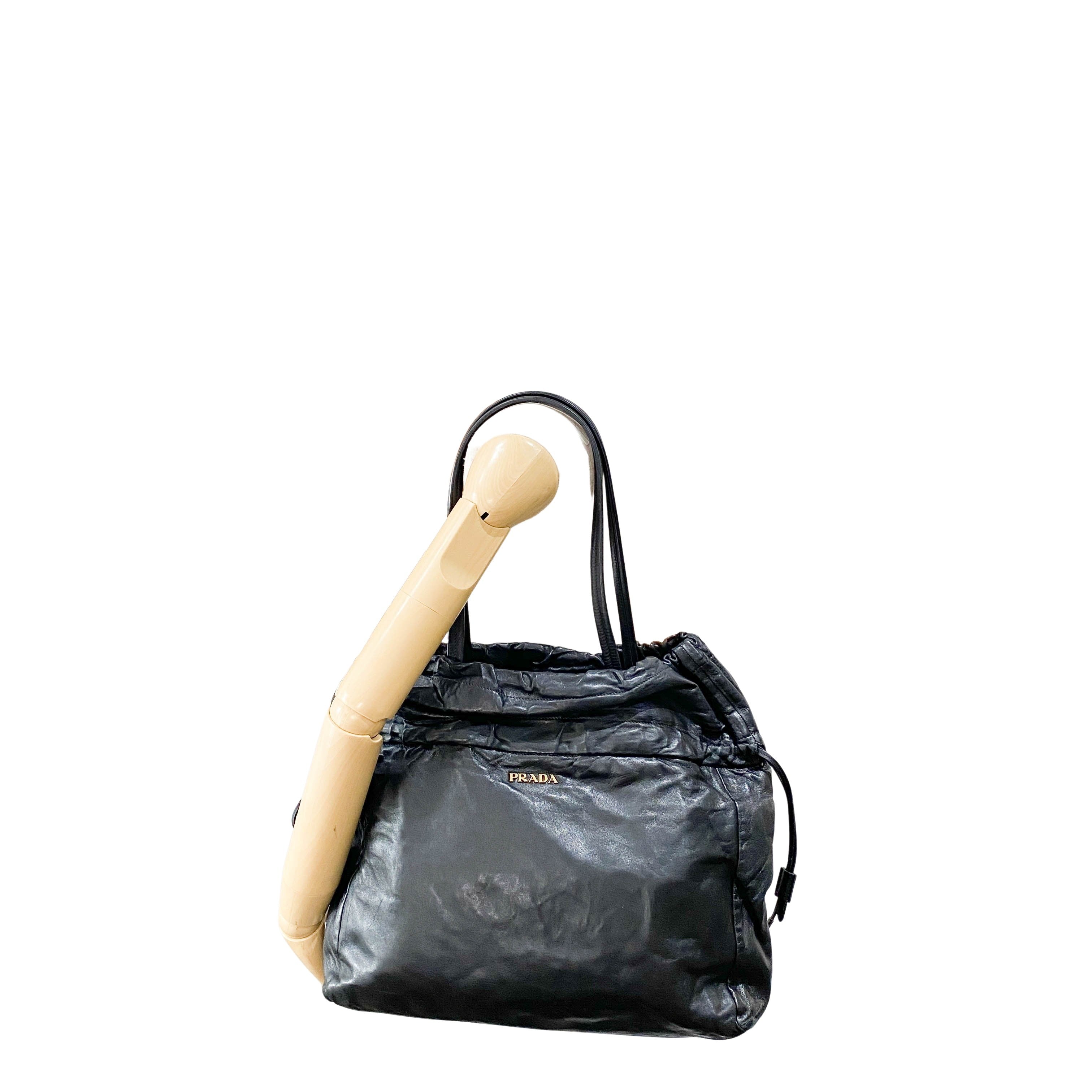 Black Leather Tote Bag