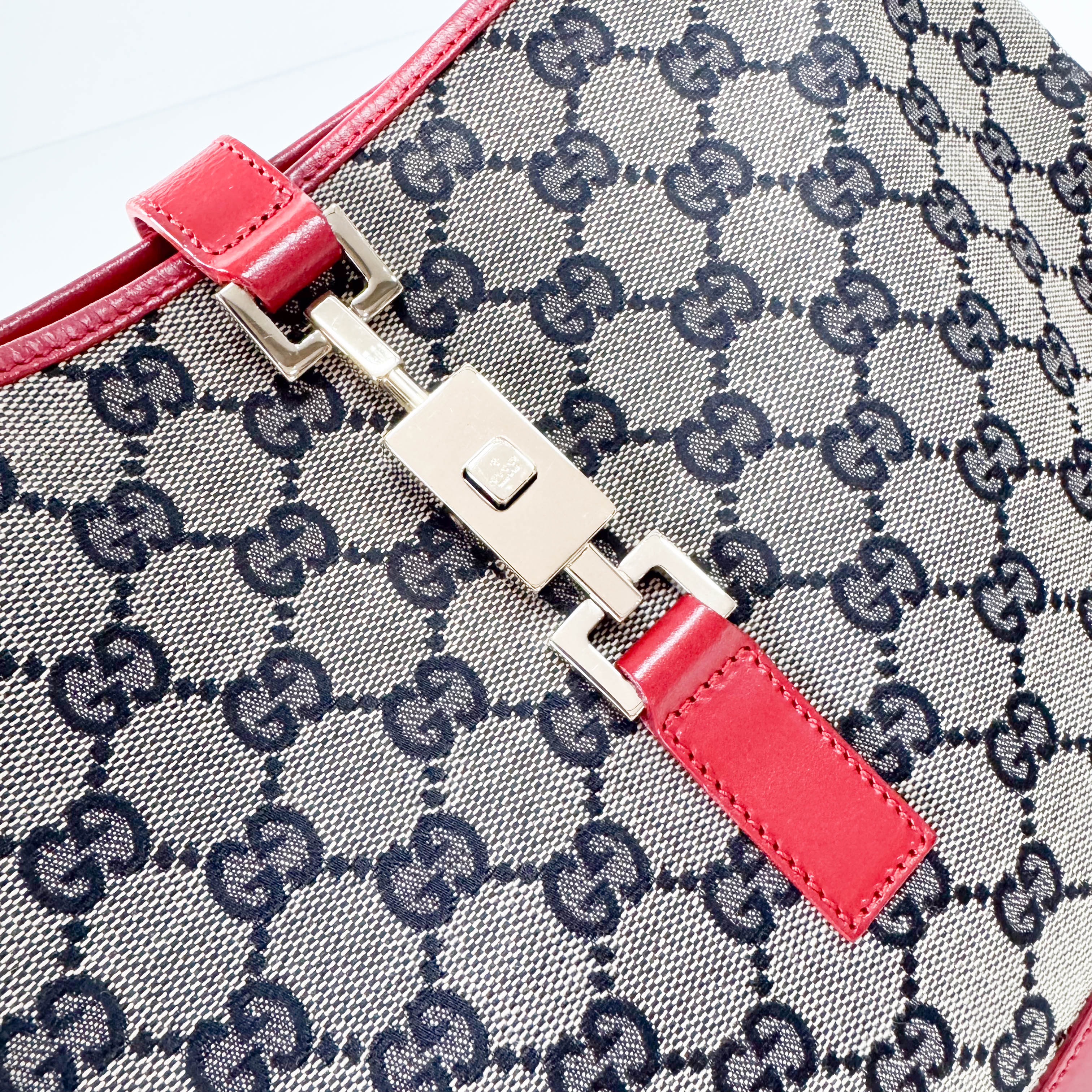 Red GG Canvas Jackie Bag