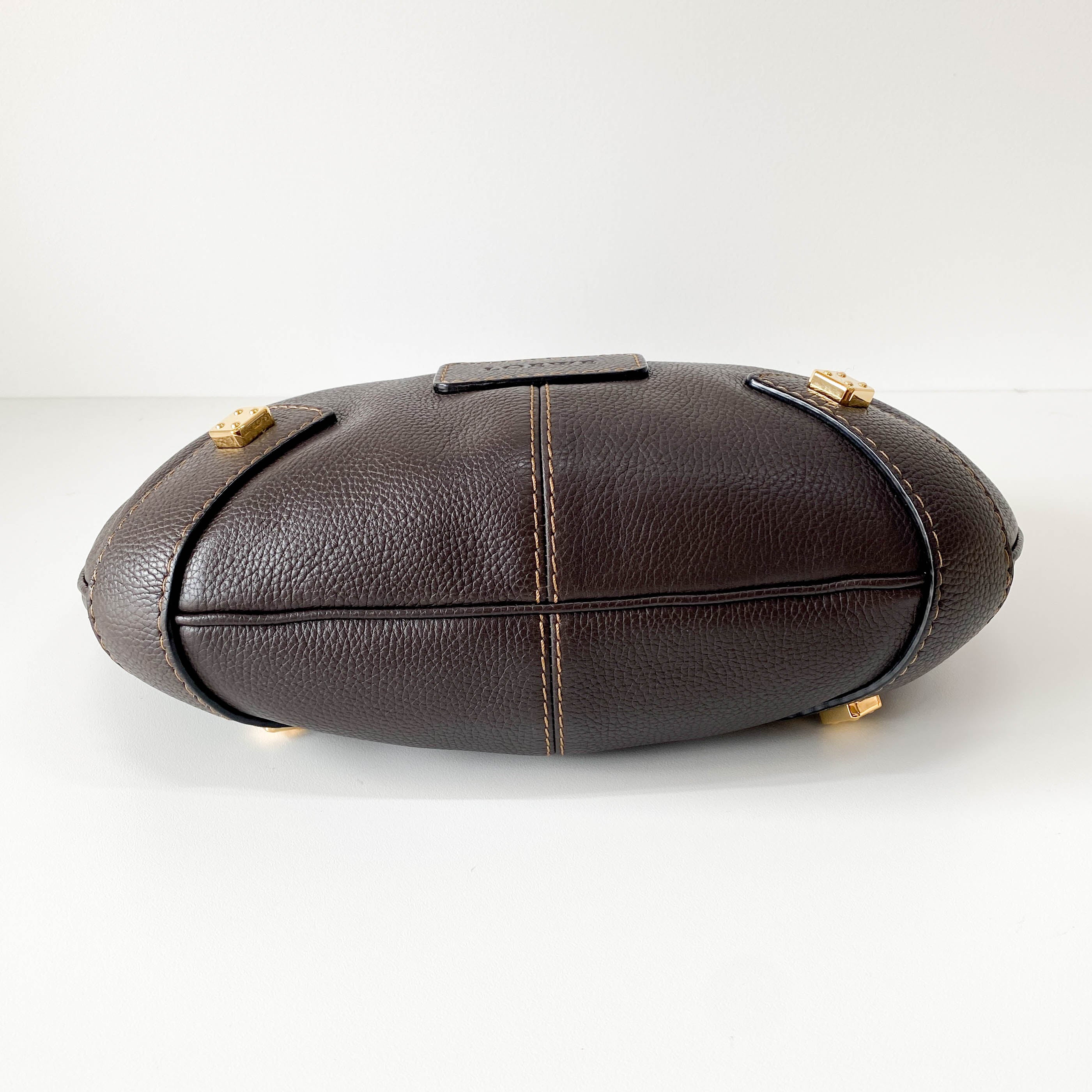 Brown Leather Hobo Shoulder Bag