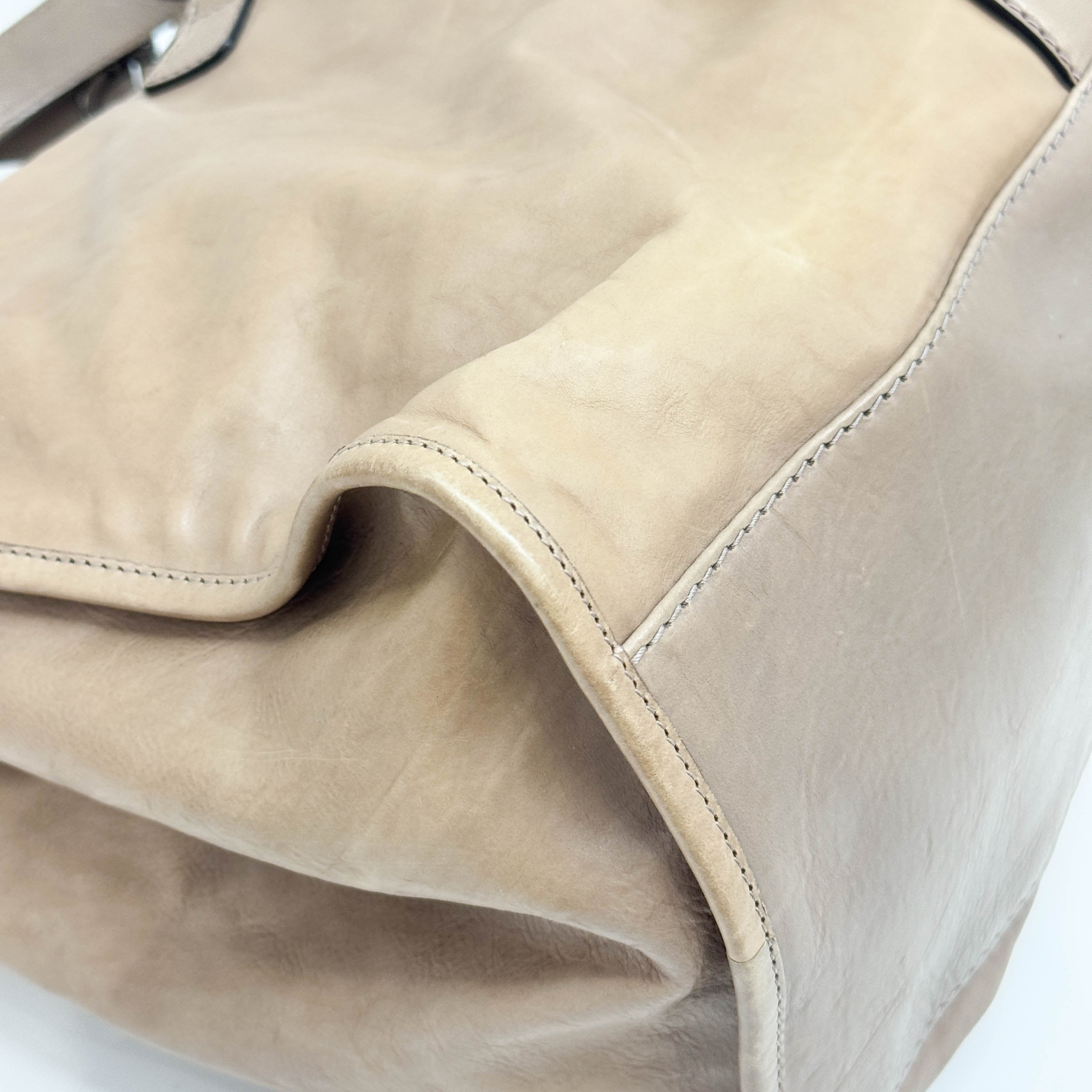 Stirrup Brown Leather Shoulder Bag