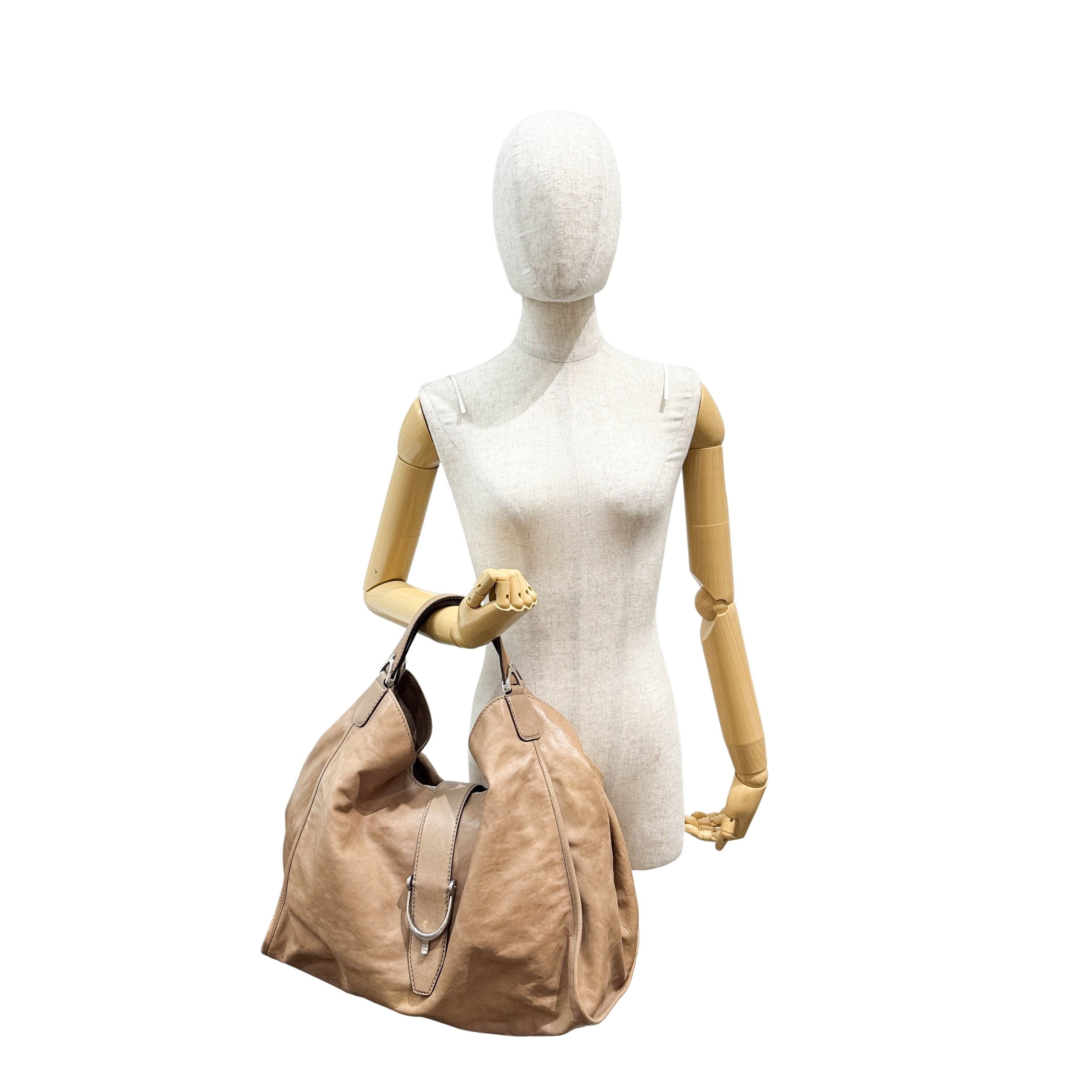 Stirrup Brown Leather Shoulder Bag