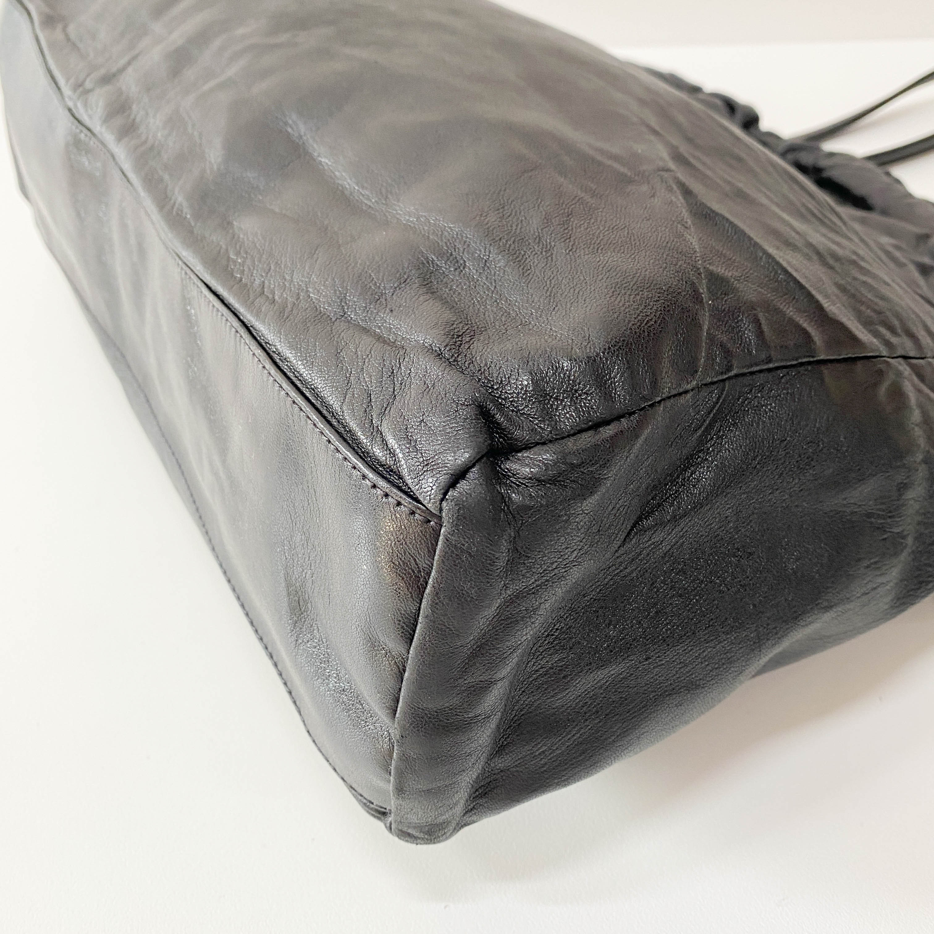 Black Leather Tote Bag