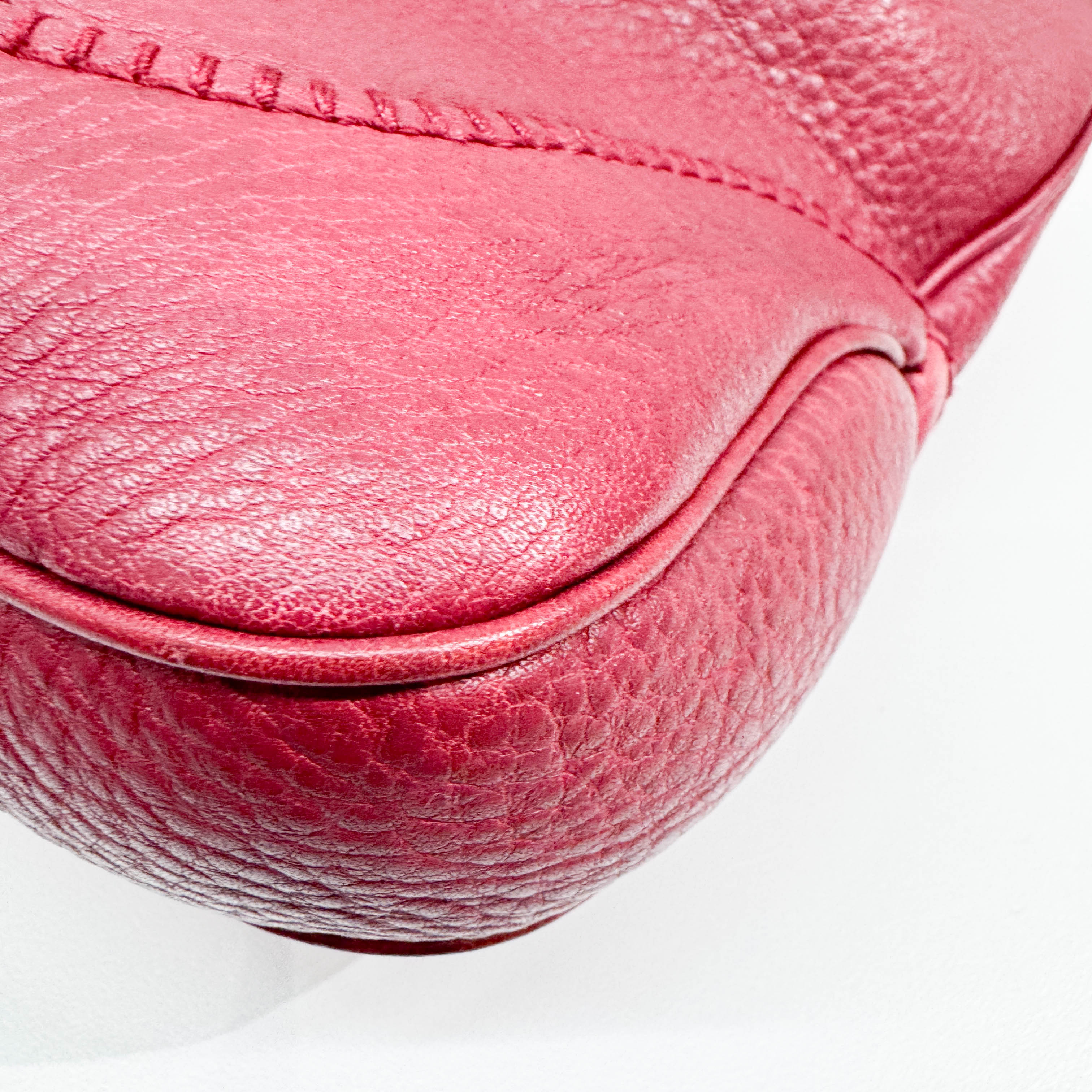 New Jackie Cherry Leather Two Way Bag