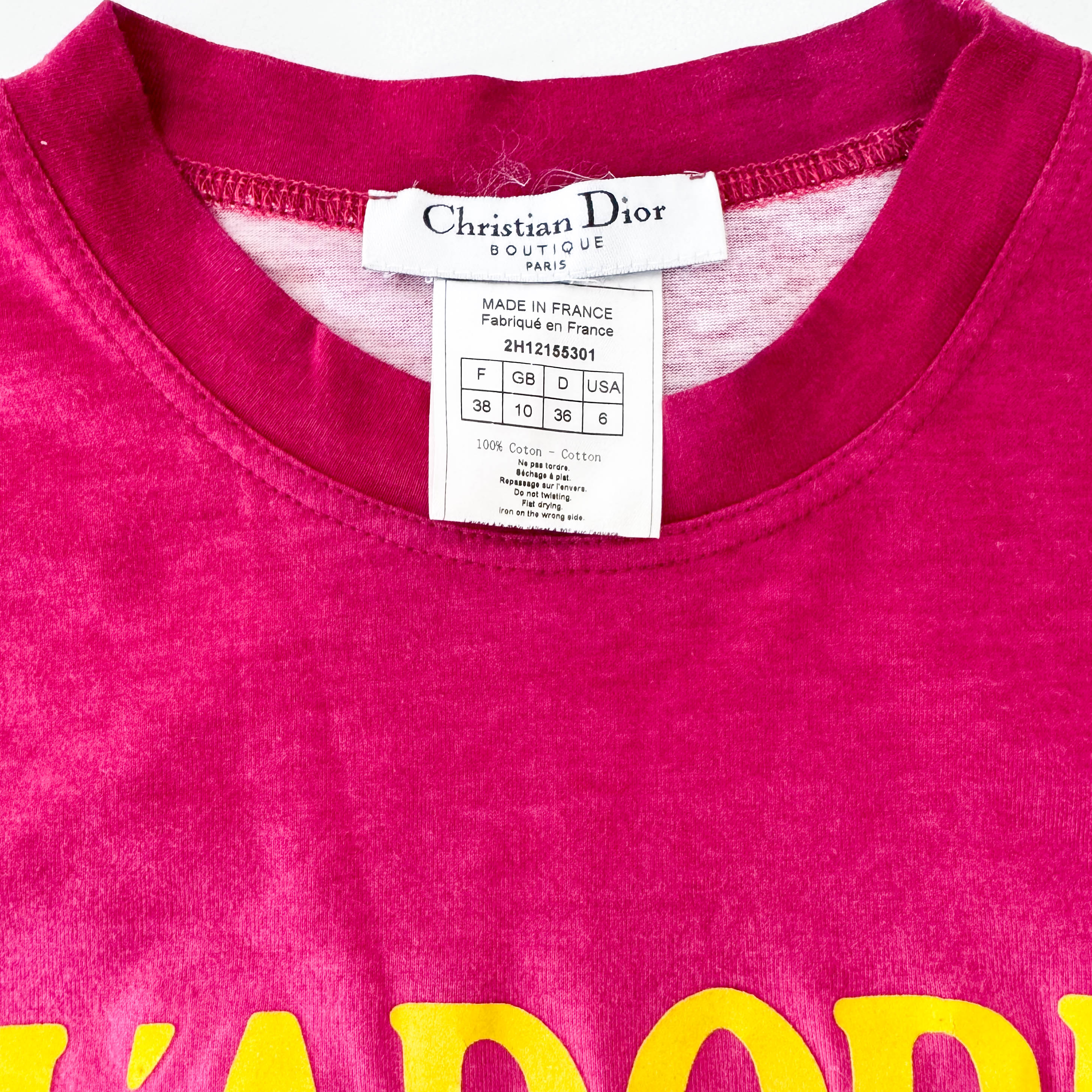 J'Adore Dior Size 6 Multi-colour Cotton Tank Top