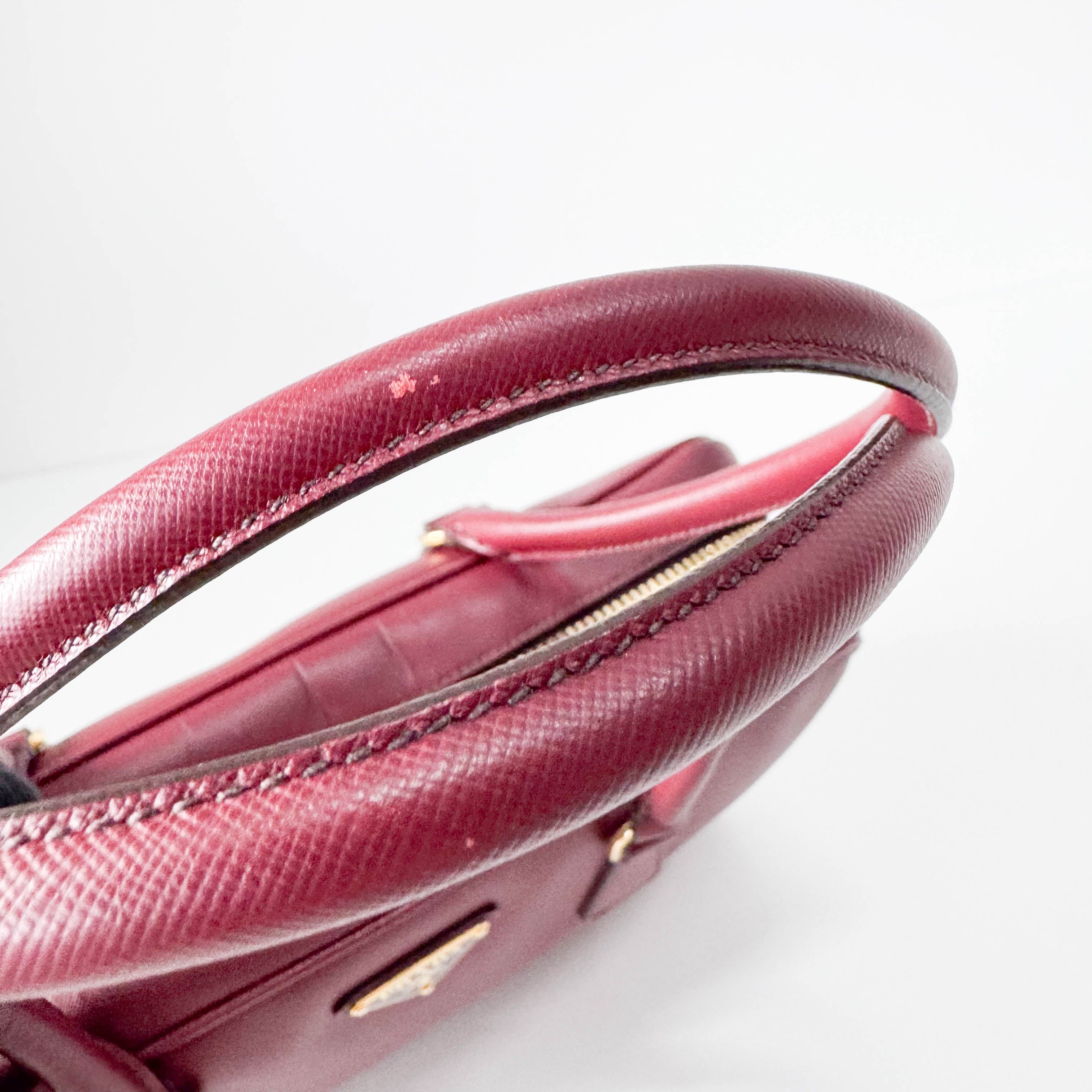 Red Saffiano Leather Bag