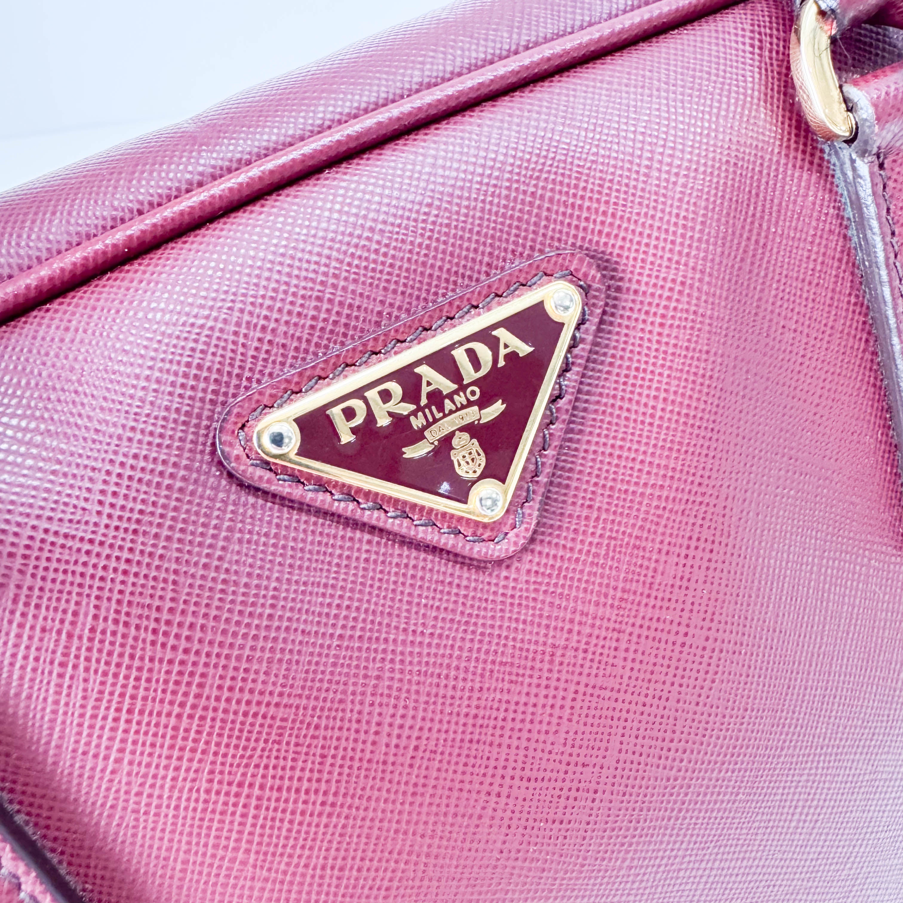 Red Saffiano Leather Bag