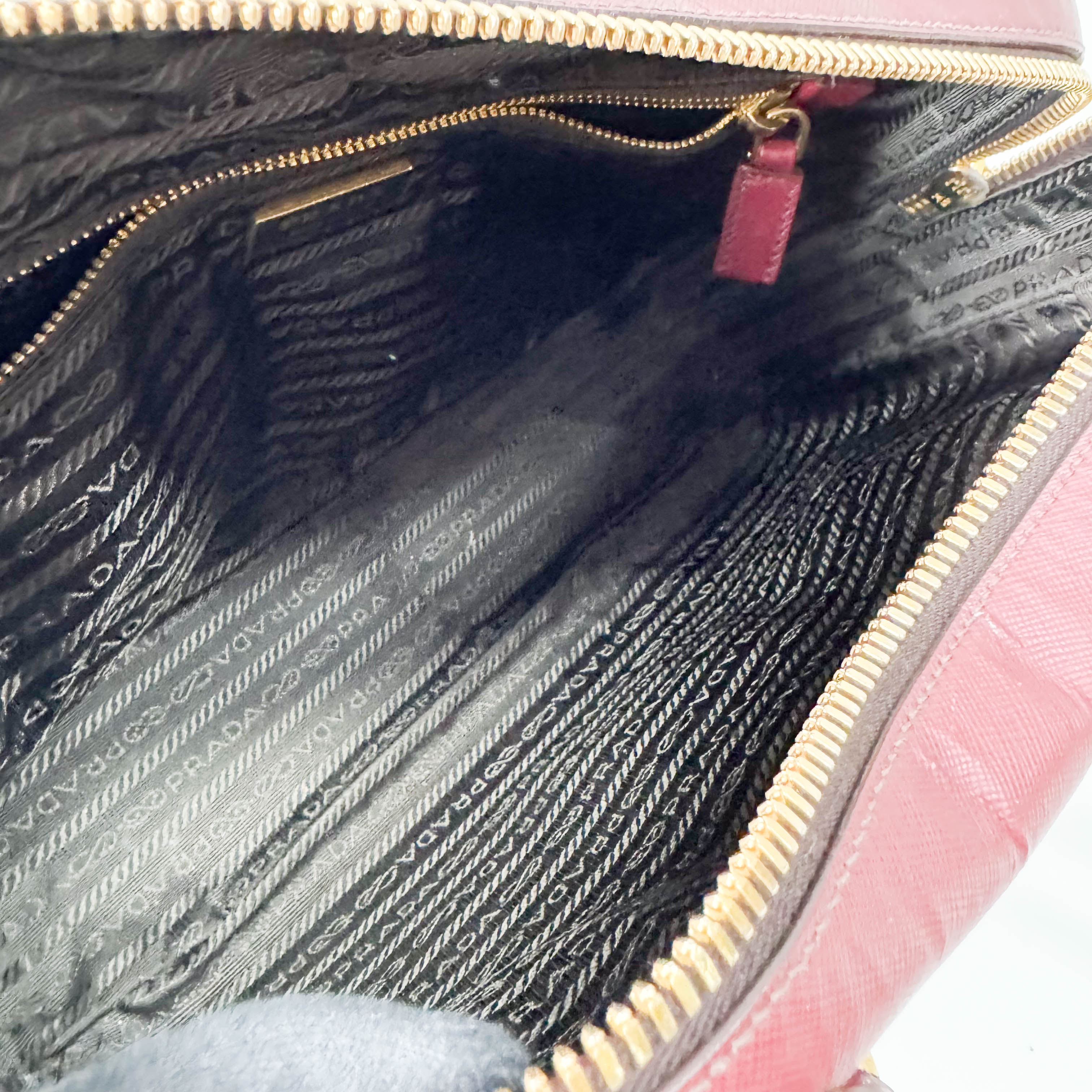 Red Saffiano Leather Bag