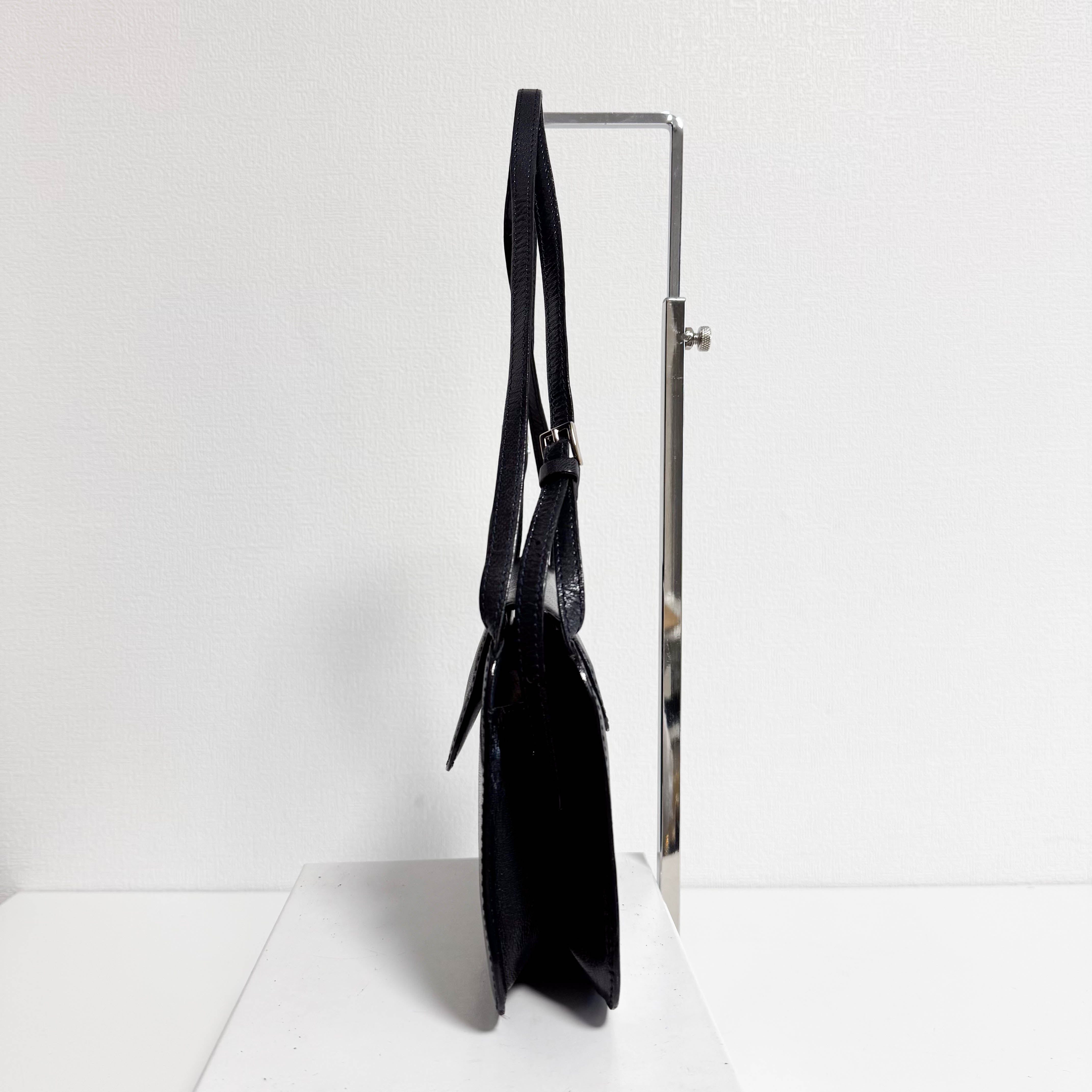 Arvhive Black Leather Shoulder Bag