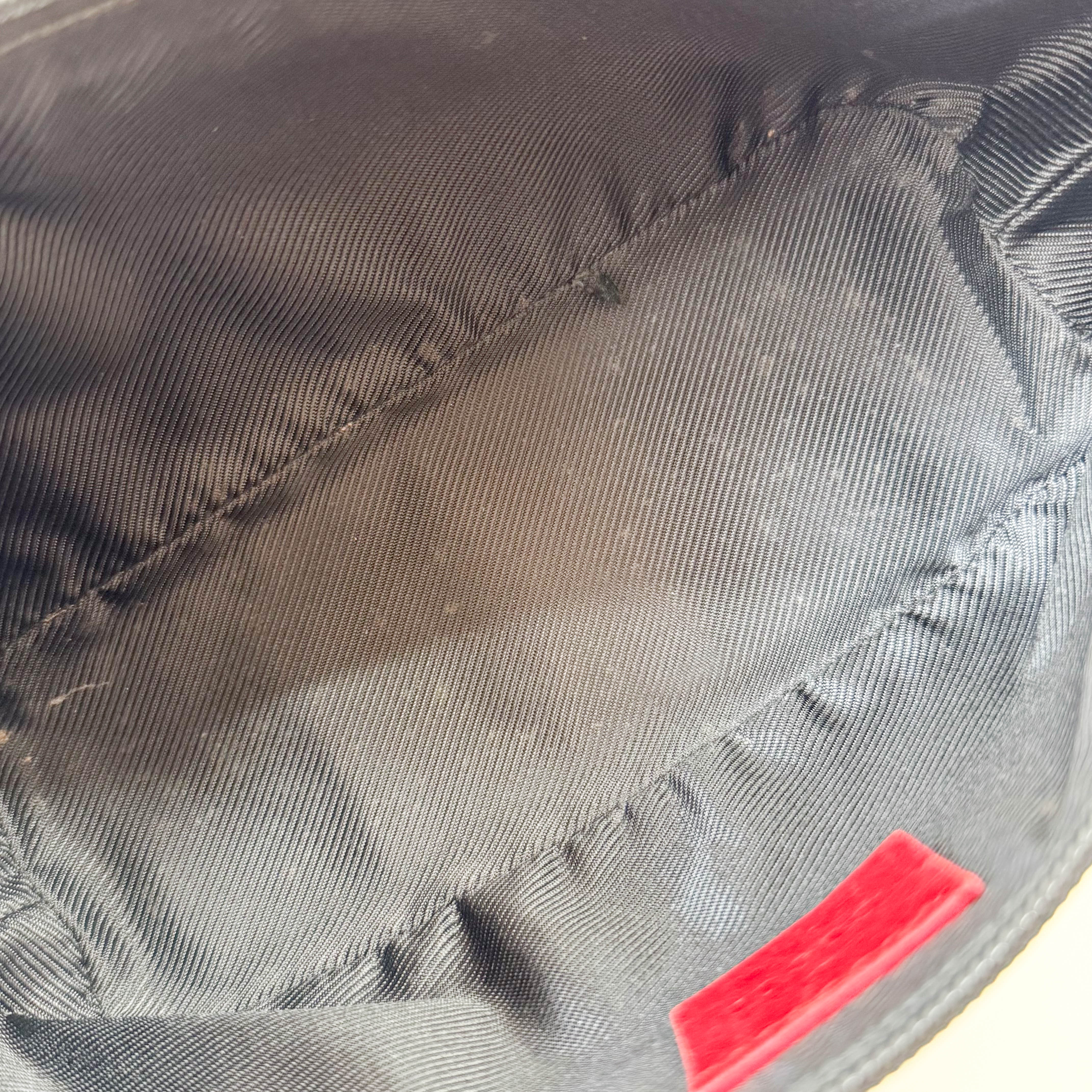 GG Canvas Boat Pochette Red Leather