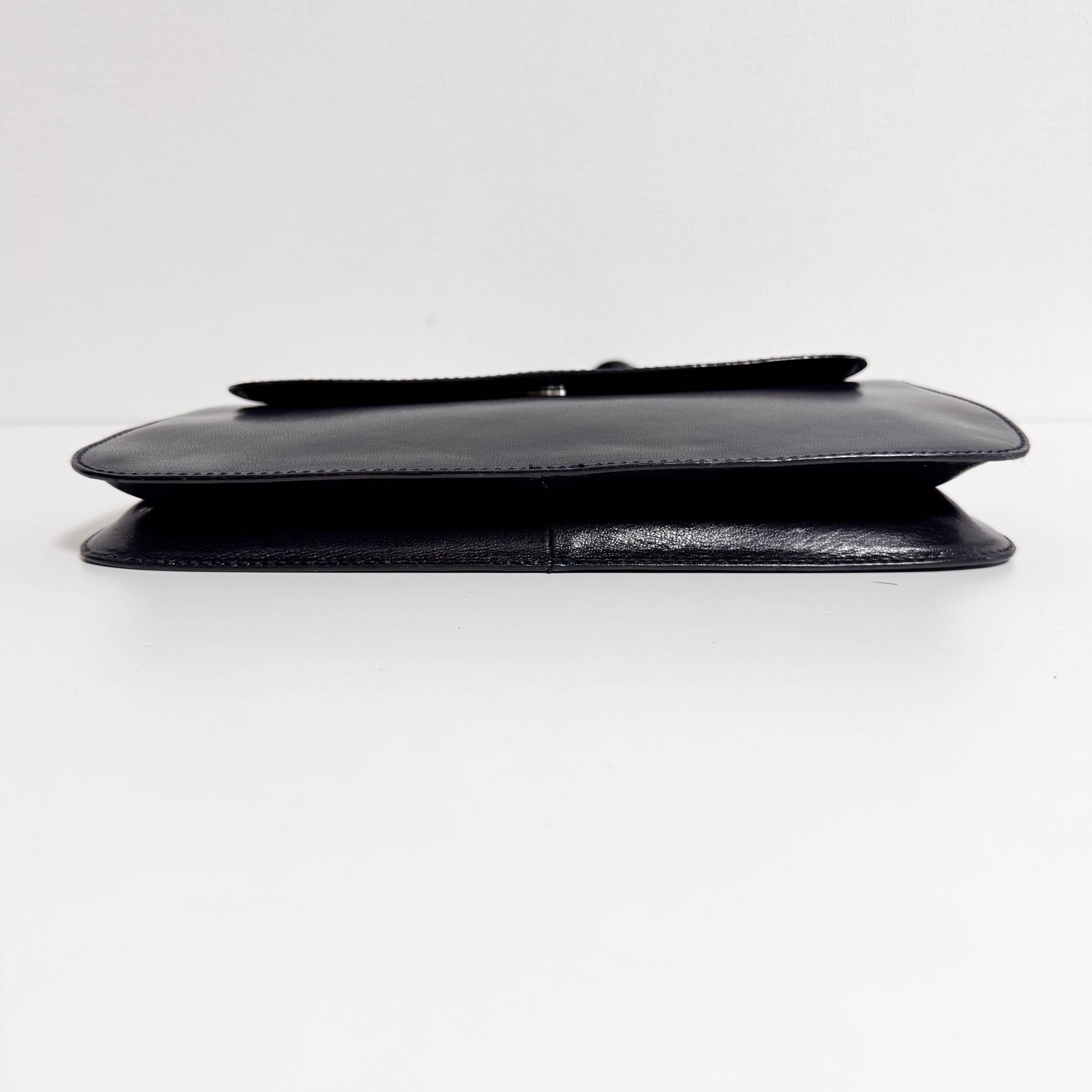 Arvhive Black Leather Shoulder Bag