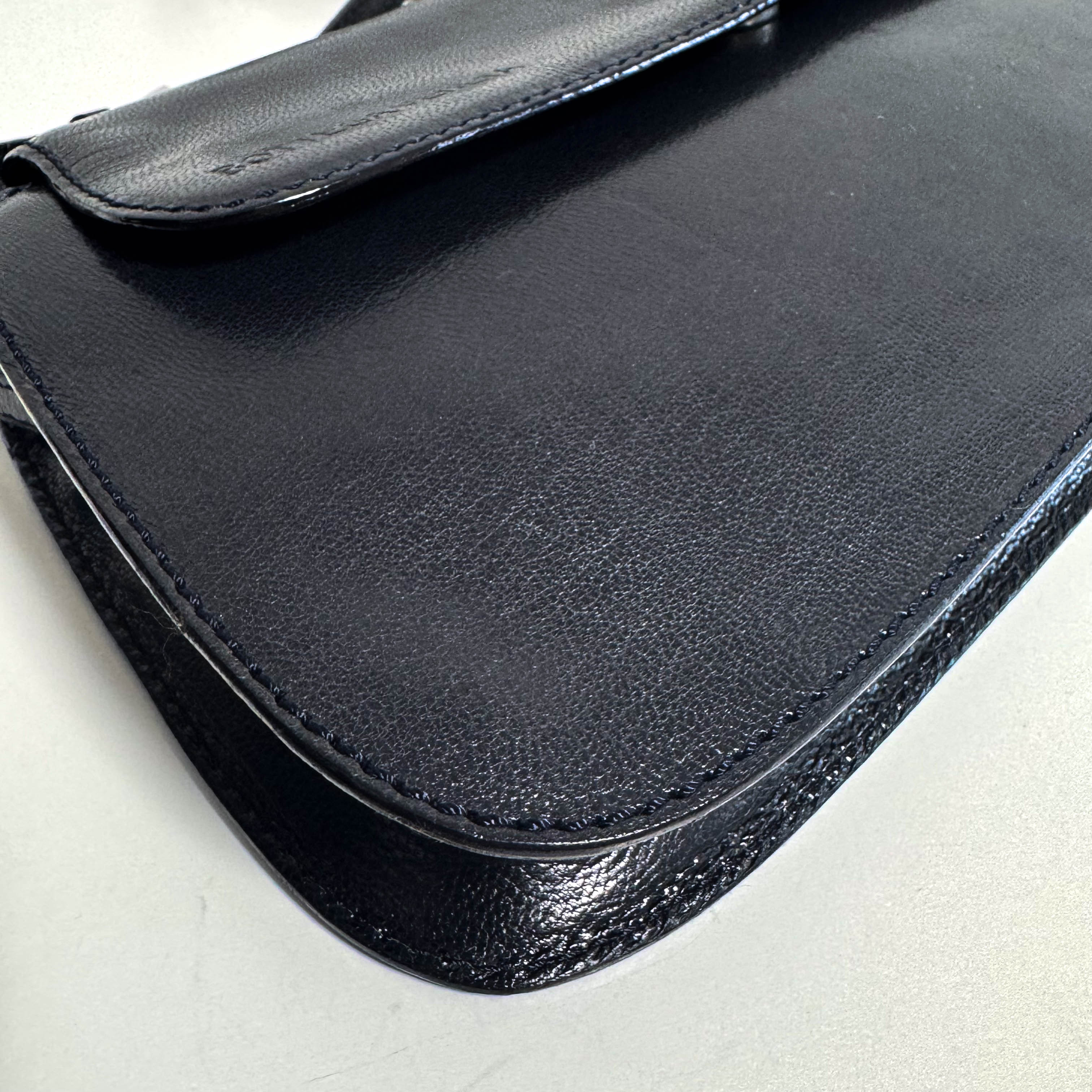 Arvhive Black Leather Shoulder Bag