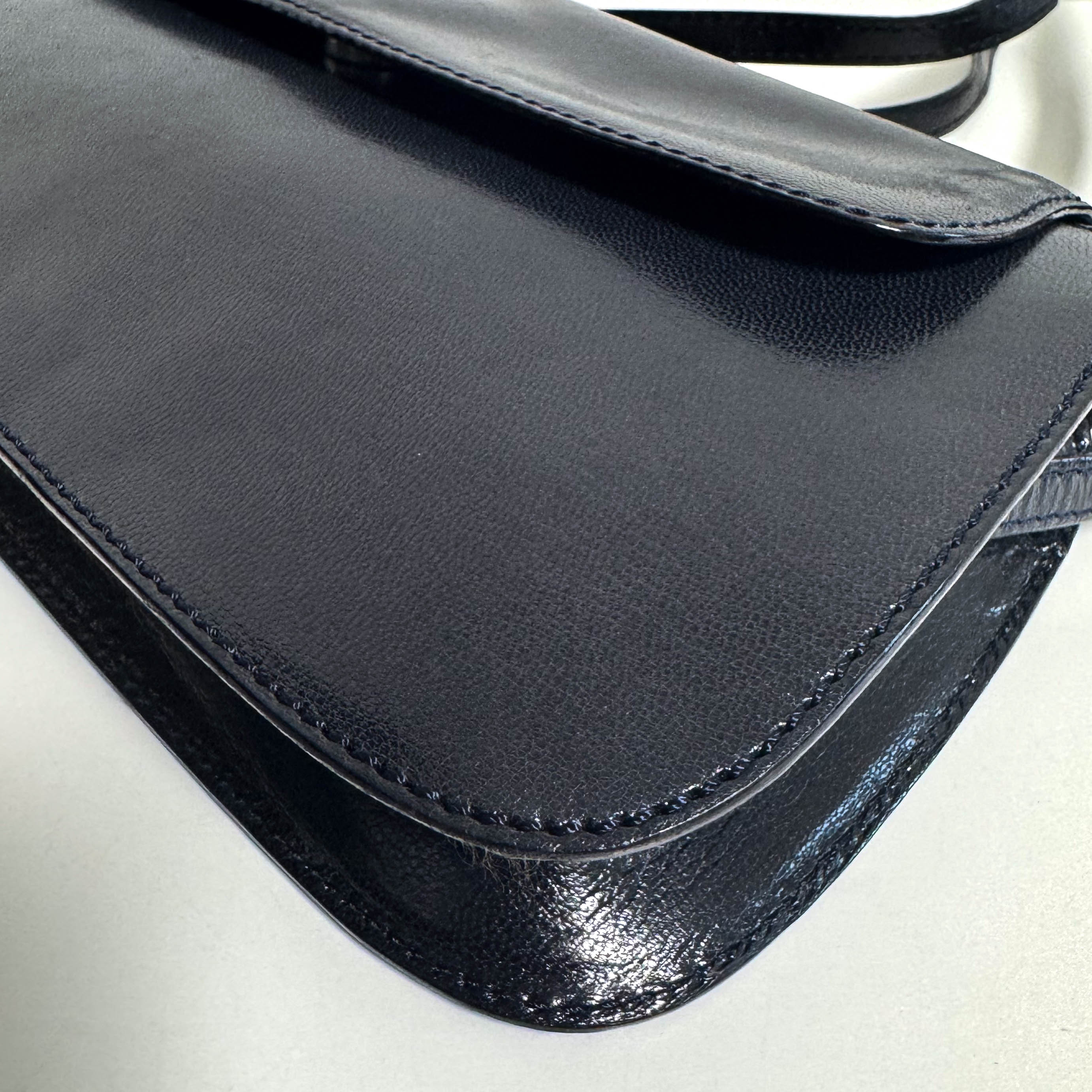 Arvhive Black Leather Shoulder Bag