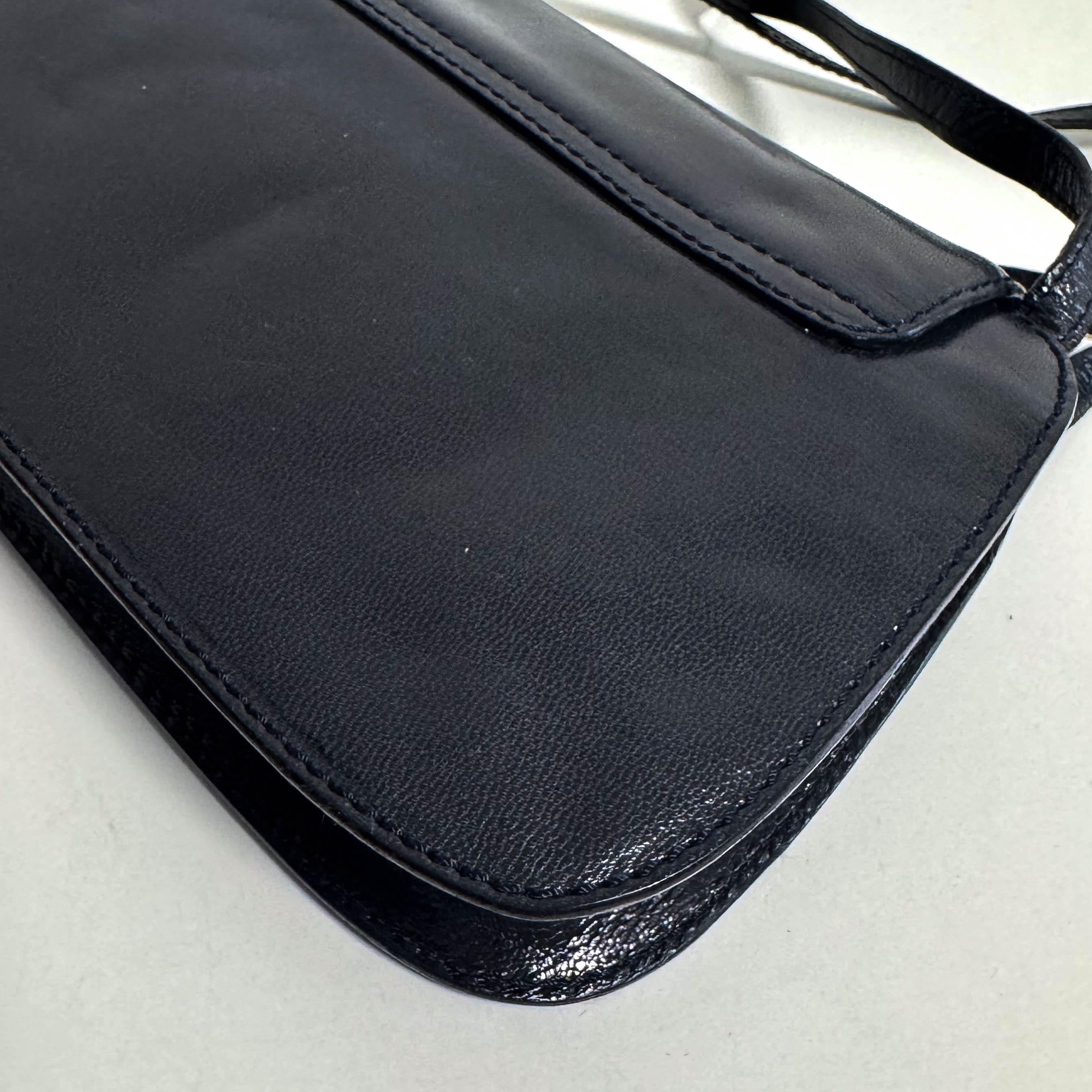 Arvhive Black Leather Shoulder Bag