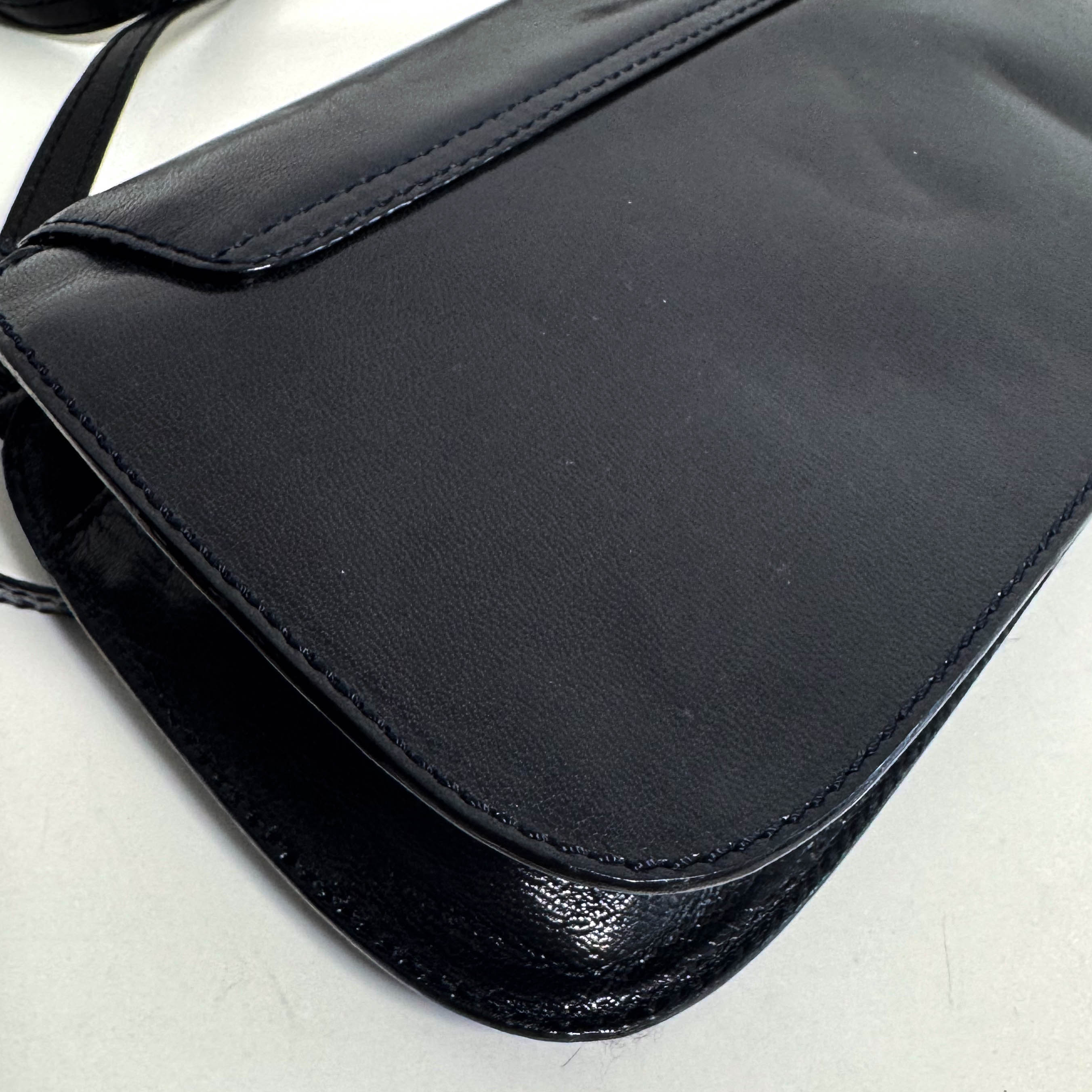 Arvhive Black Leather Shoulder Bag