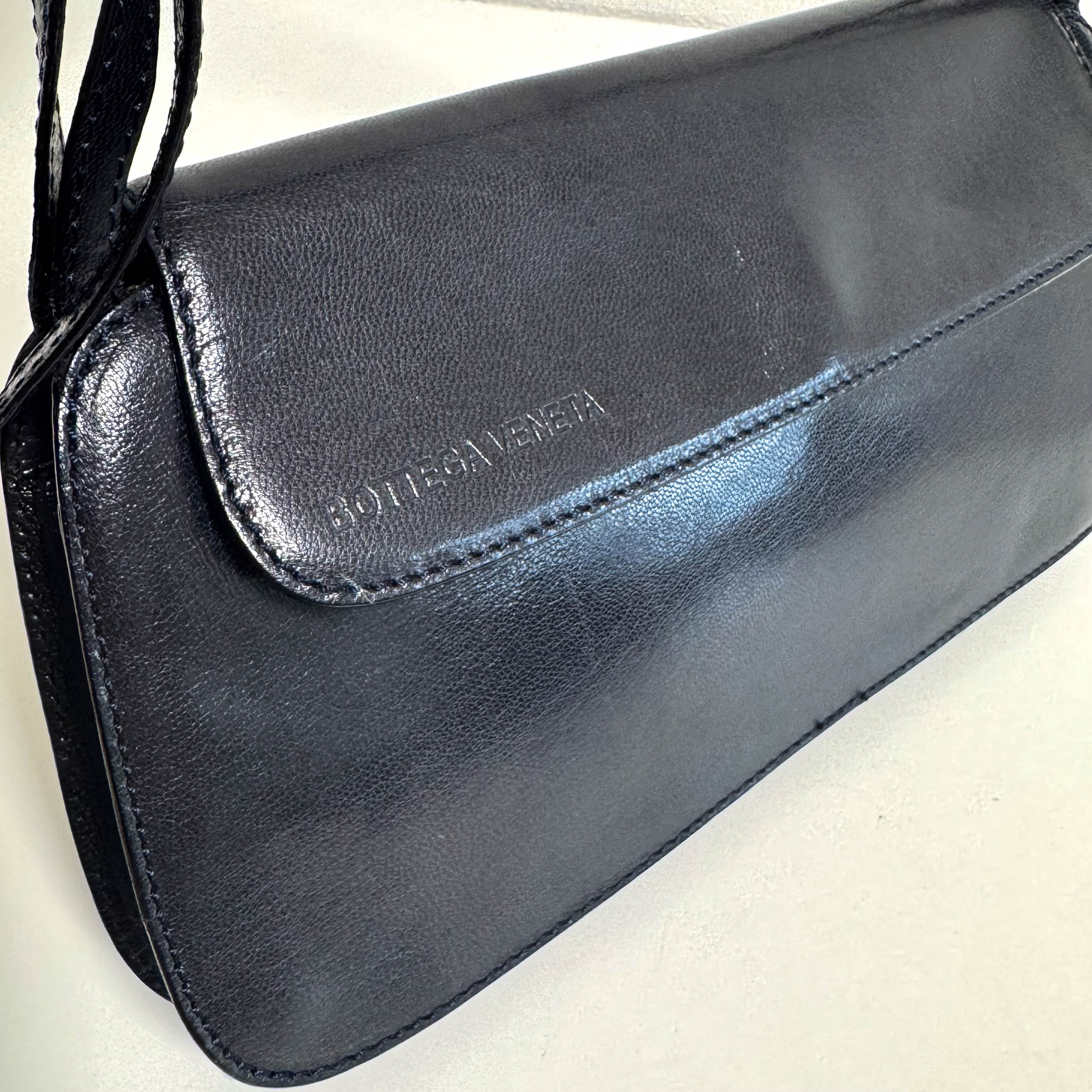 Arvhive Black Leather Shoulder Bag