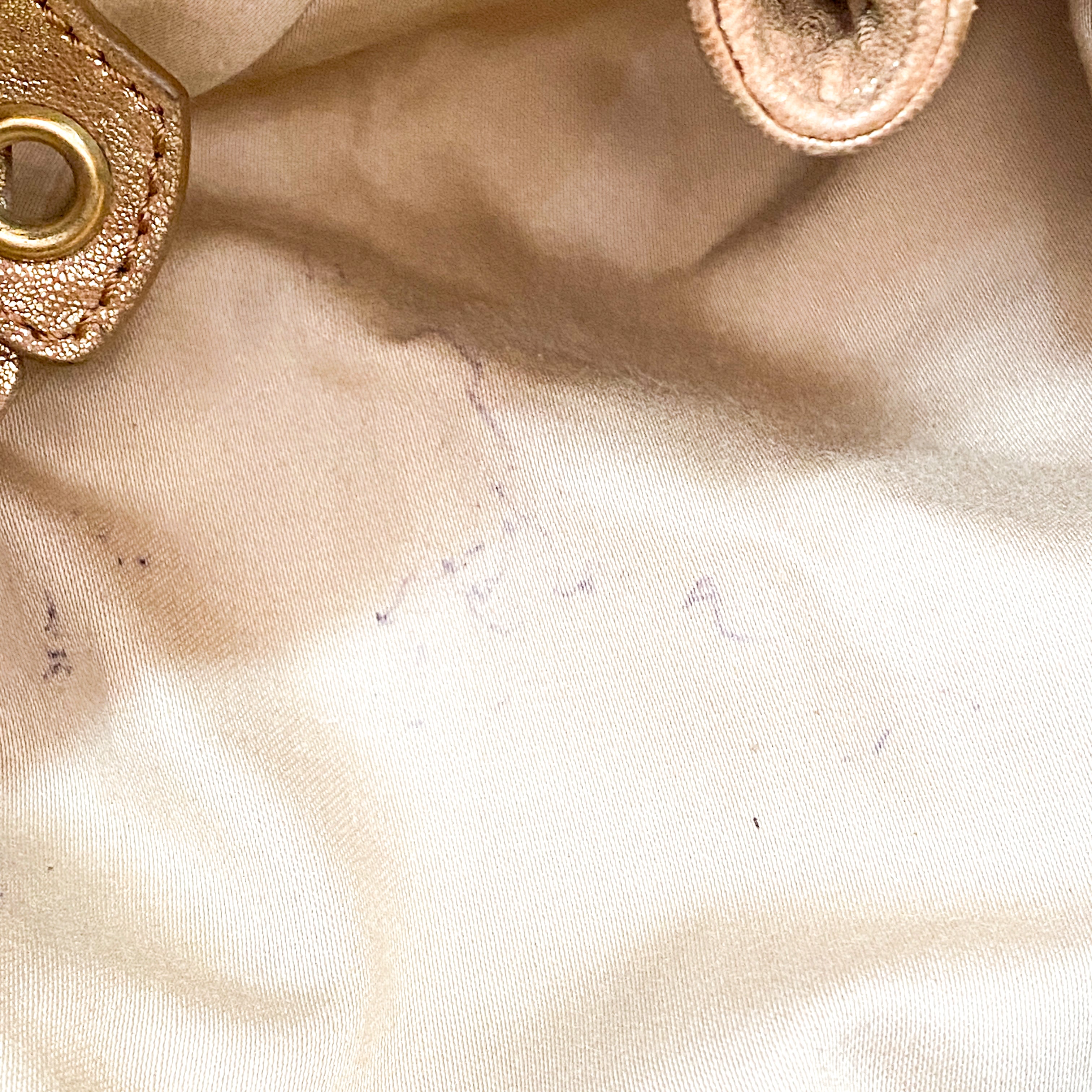 Gold Leather Shoulder Bag