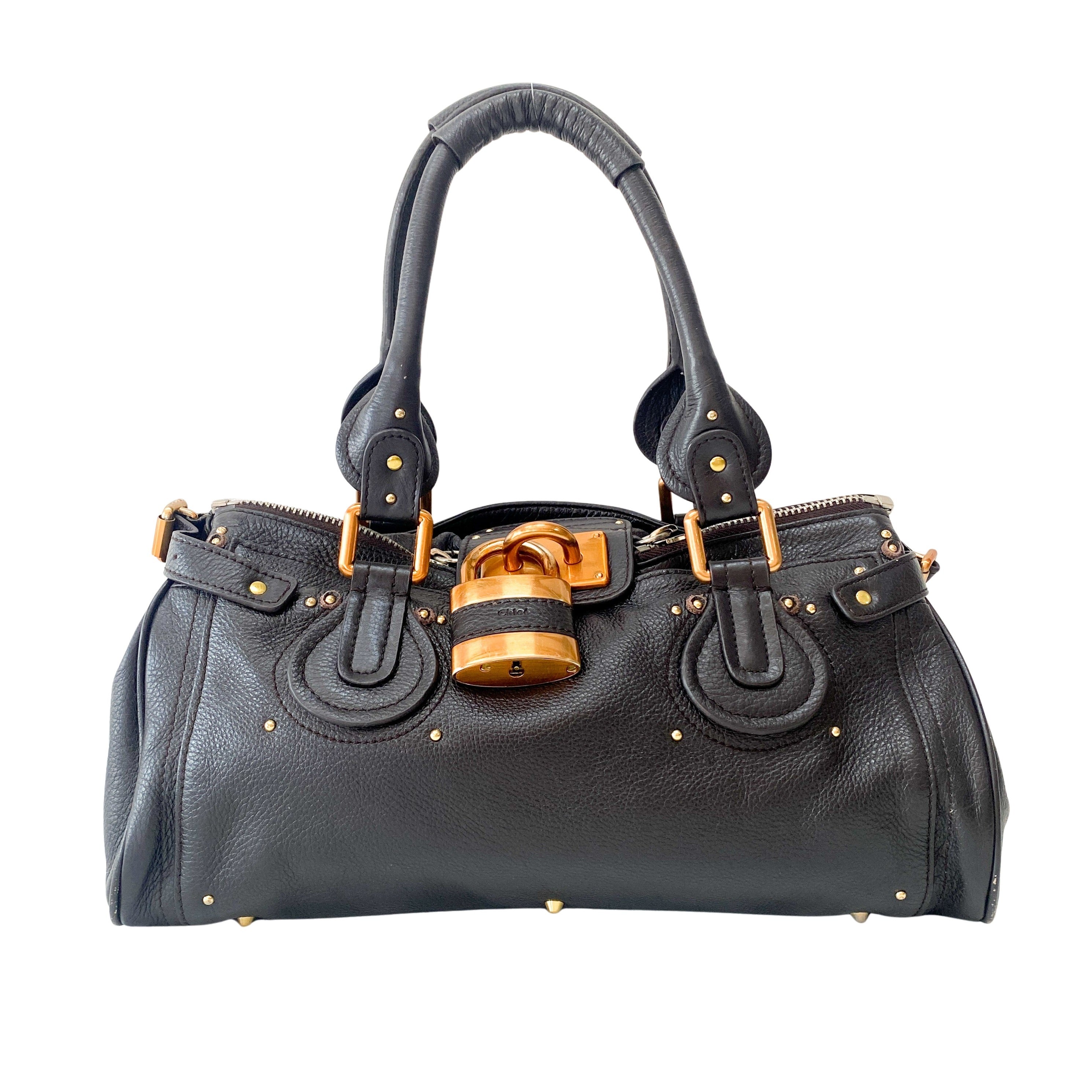 Paddington Black Leather Shoulder Bag