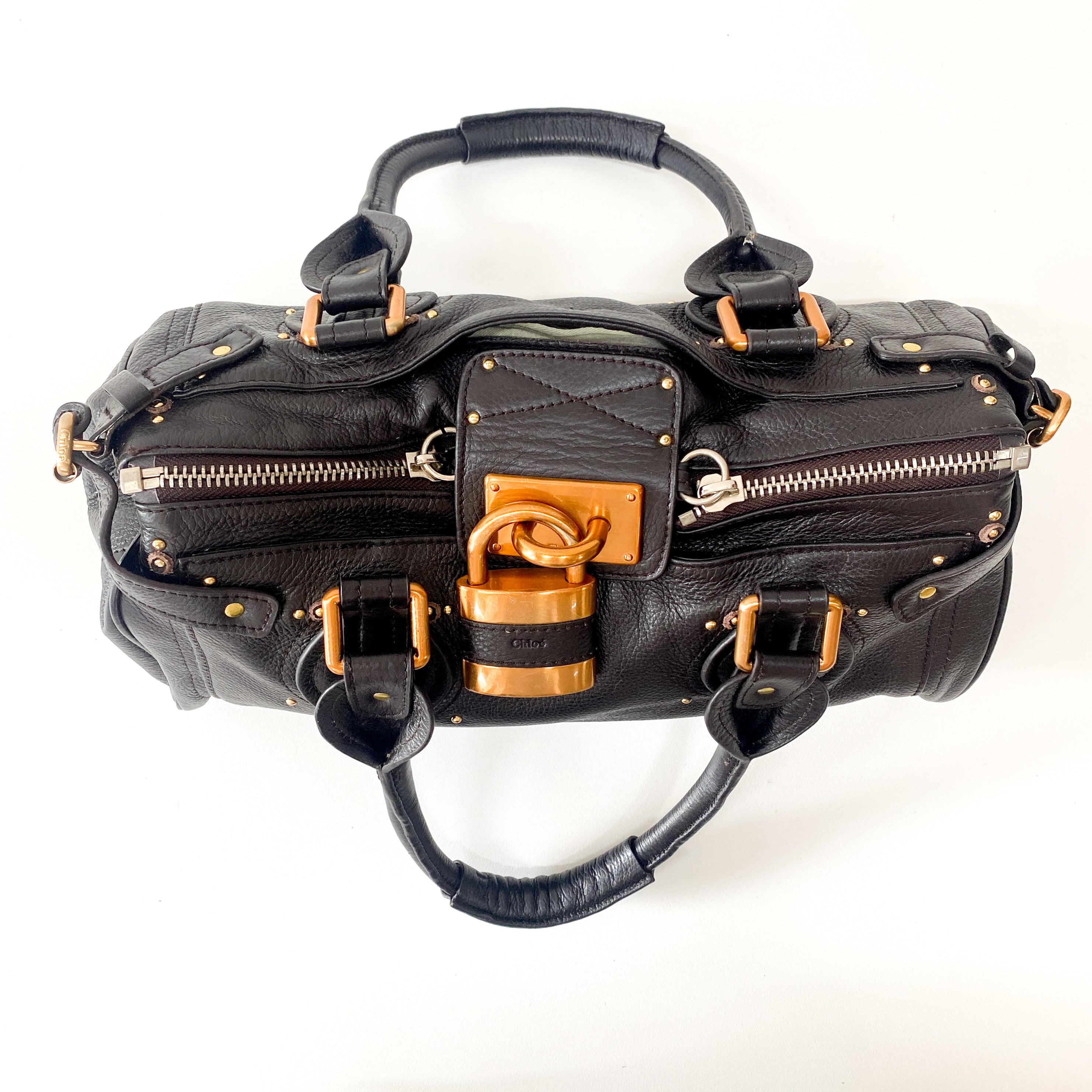 Paddington Black Leather Shoulder Bag