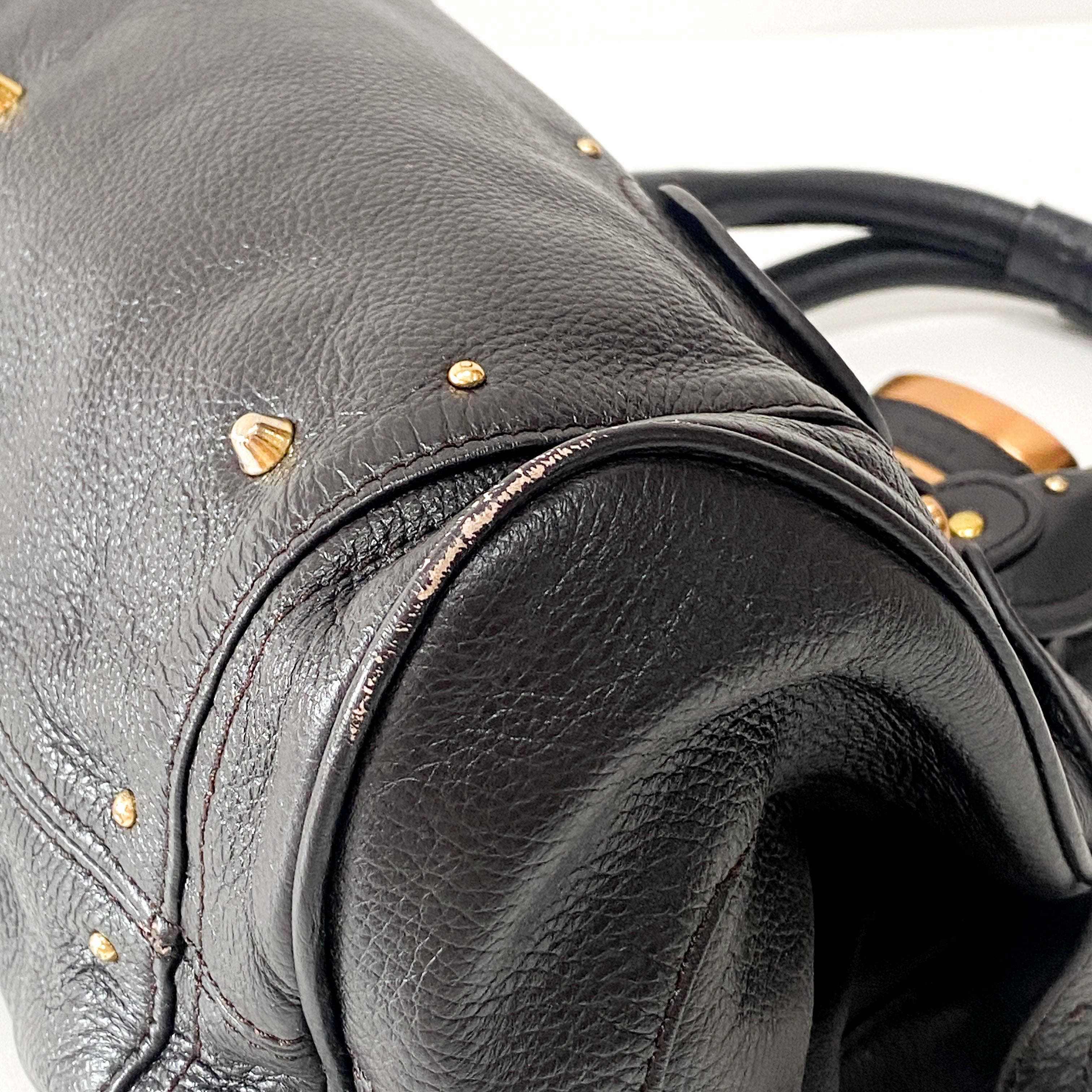 Paddington Black Leather Shoulder Bag
