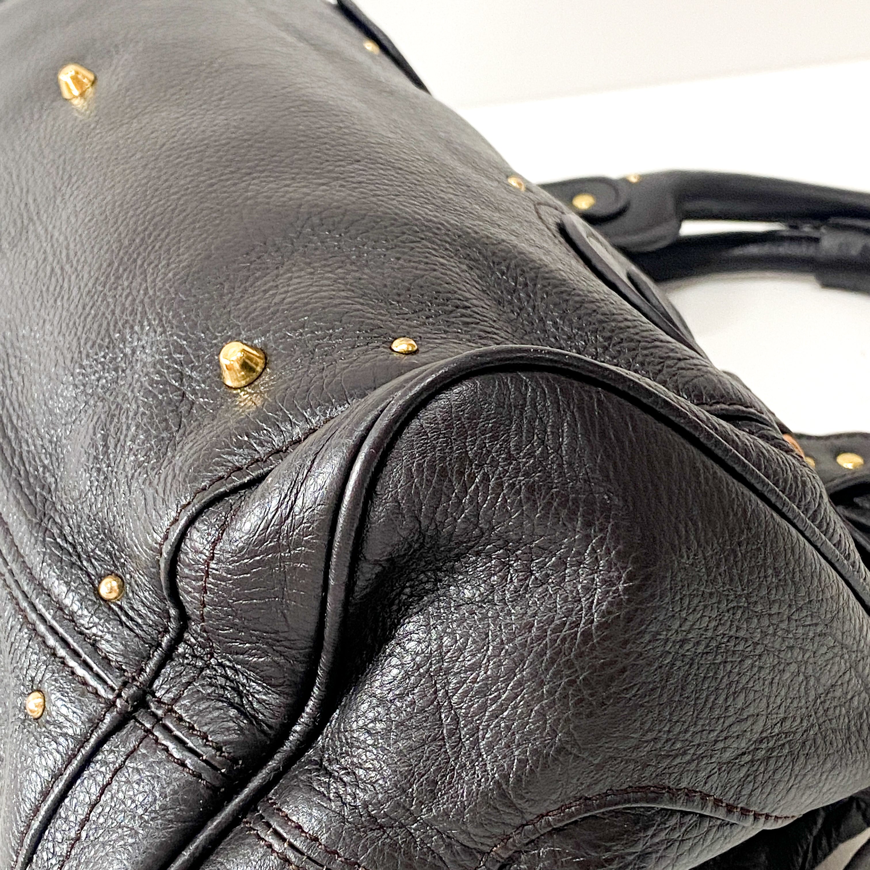 Paddington Black Leather Shoulder Bag