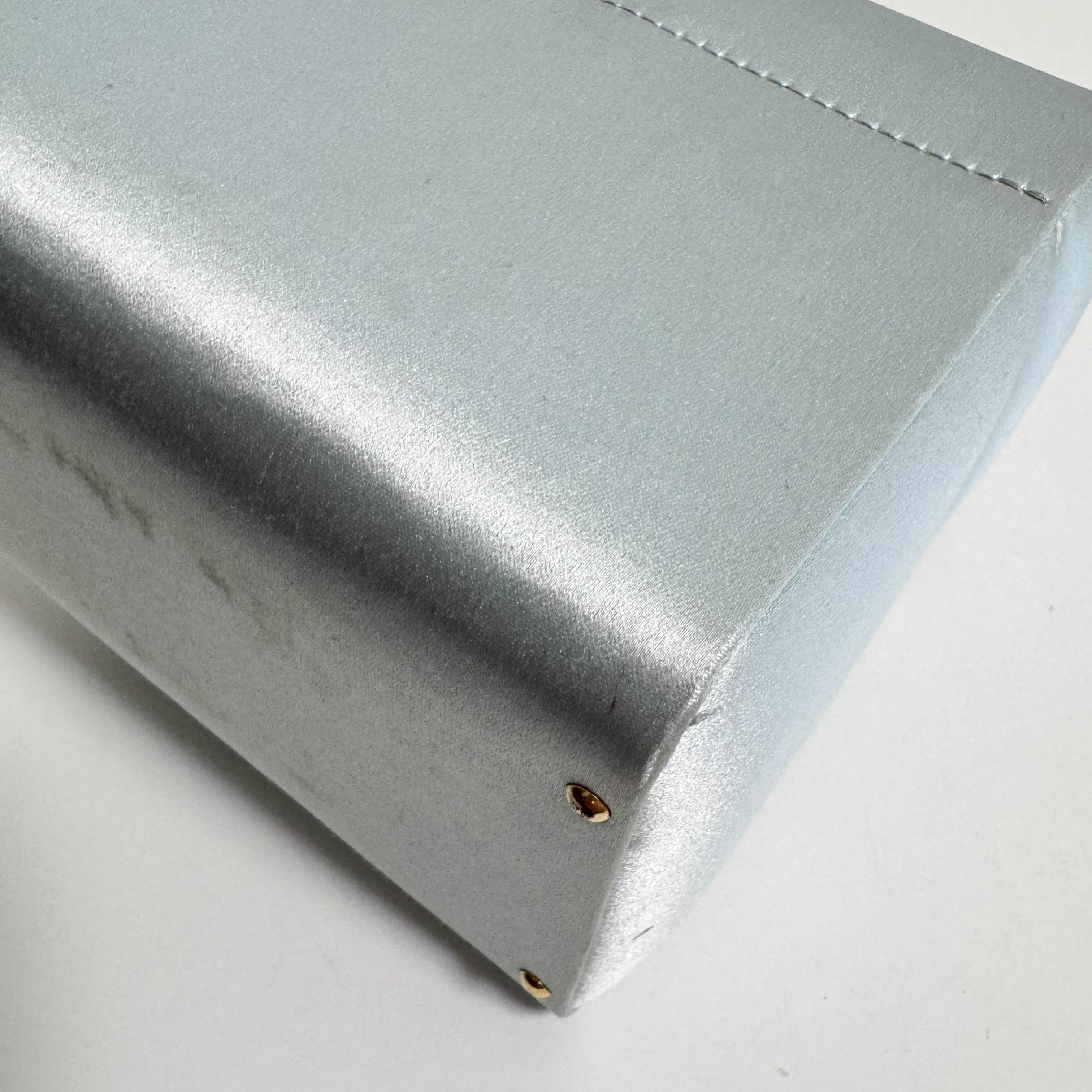 Vintage Light Blue Satin Hand Bag