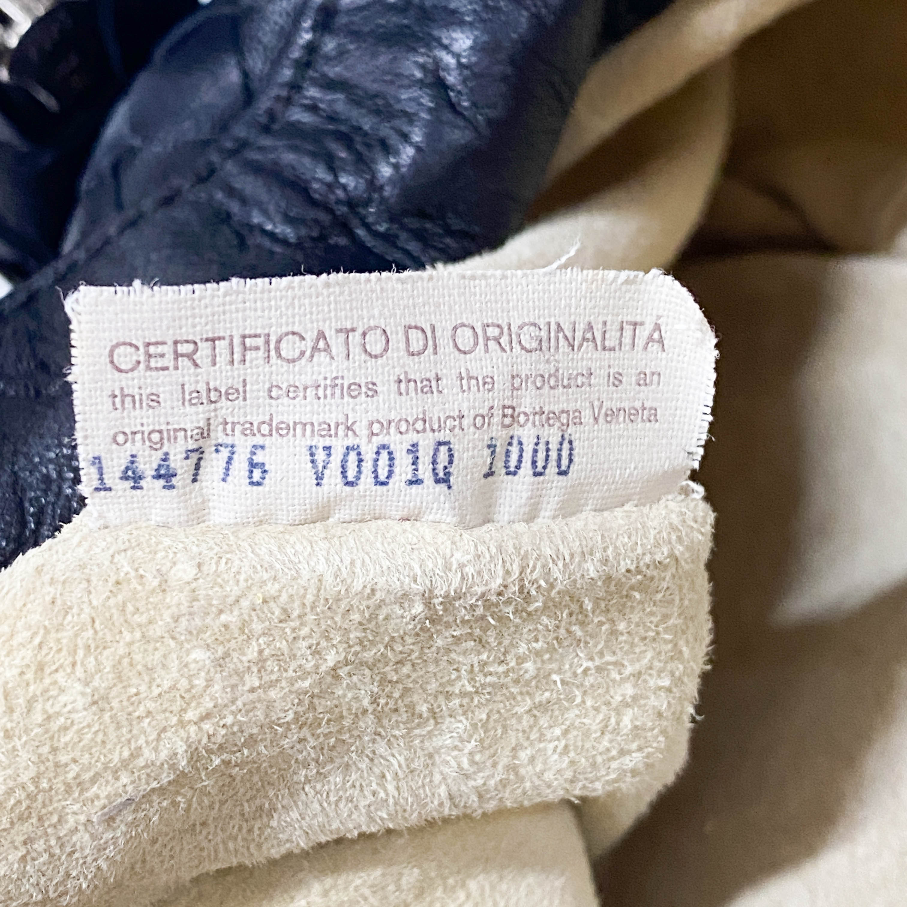 Intrecciato Black Leather & Velvet Bag