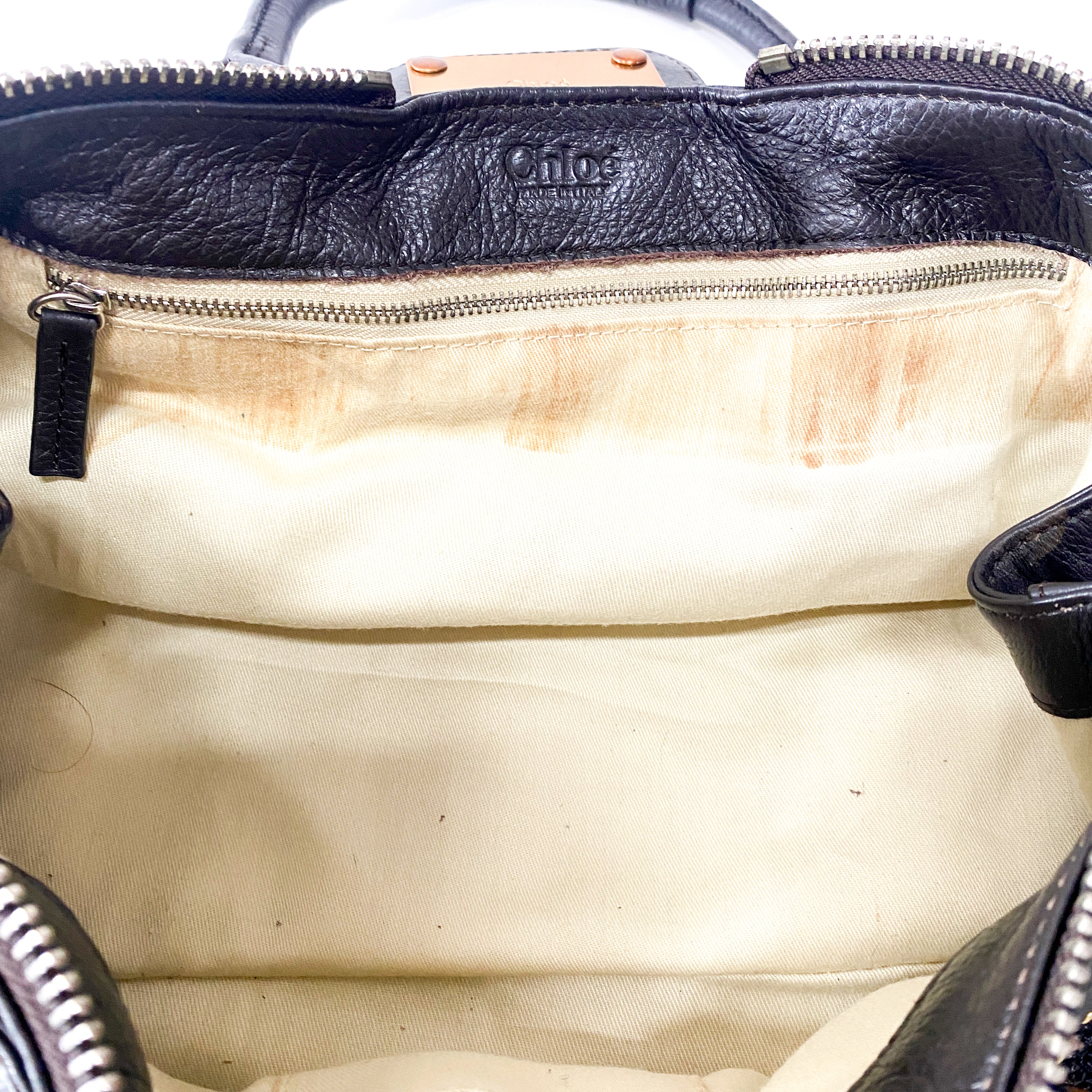 Paddington Black Leather Shoulder Bag