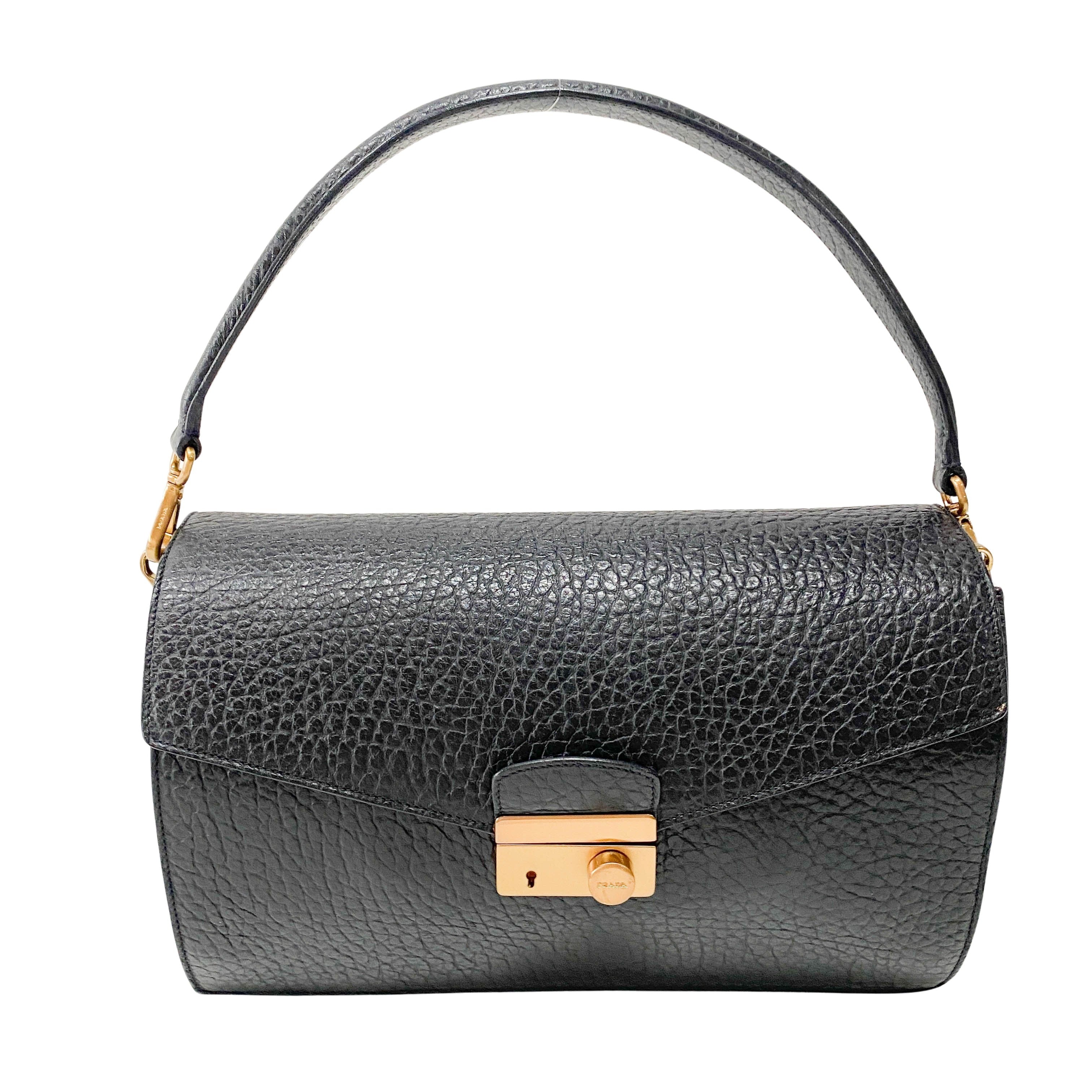 Black Leather Shoulder Bag