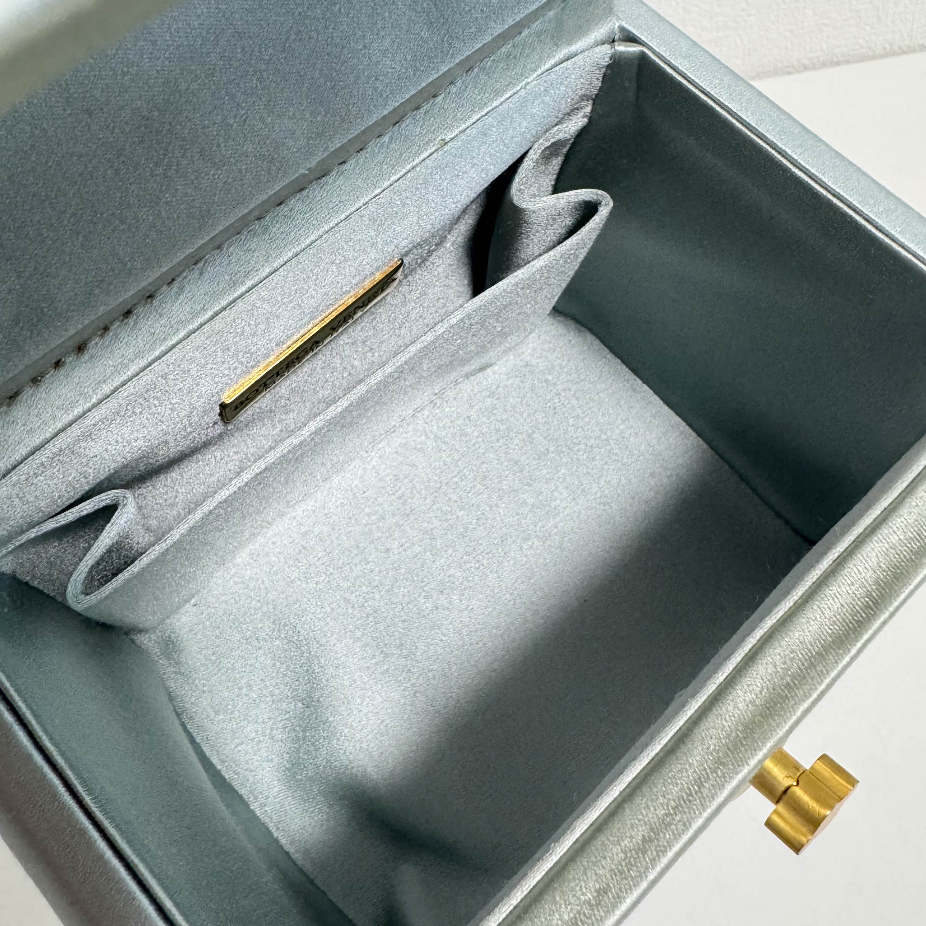 Vintage Light Blue Satin Hand Bag