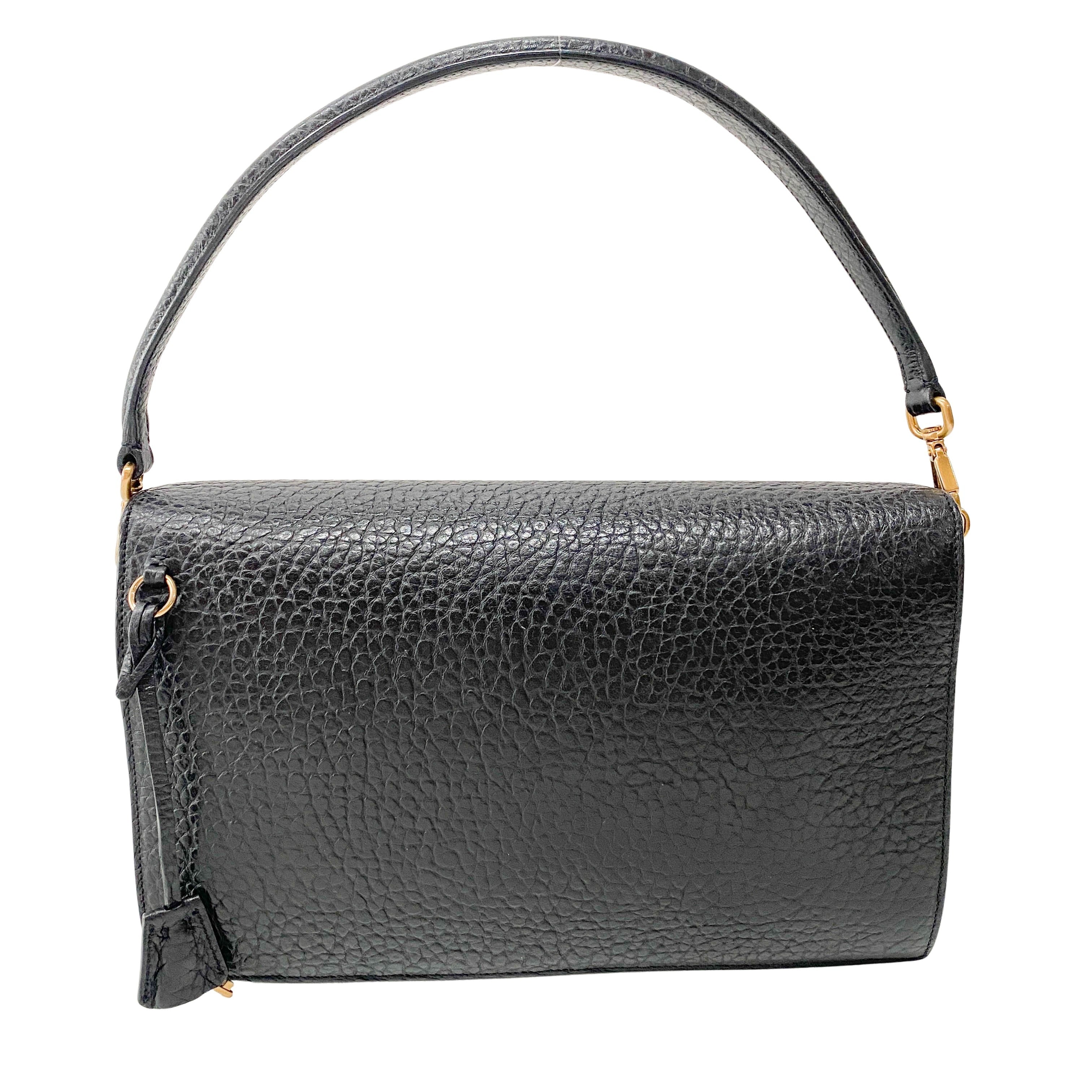Black Leather Shoulder Bag