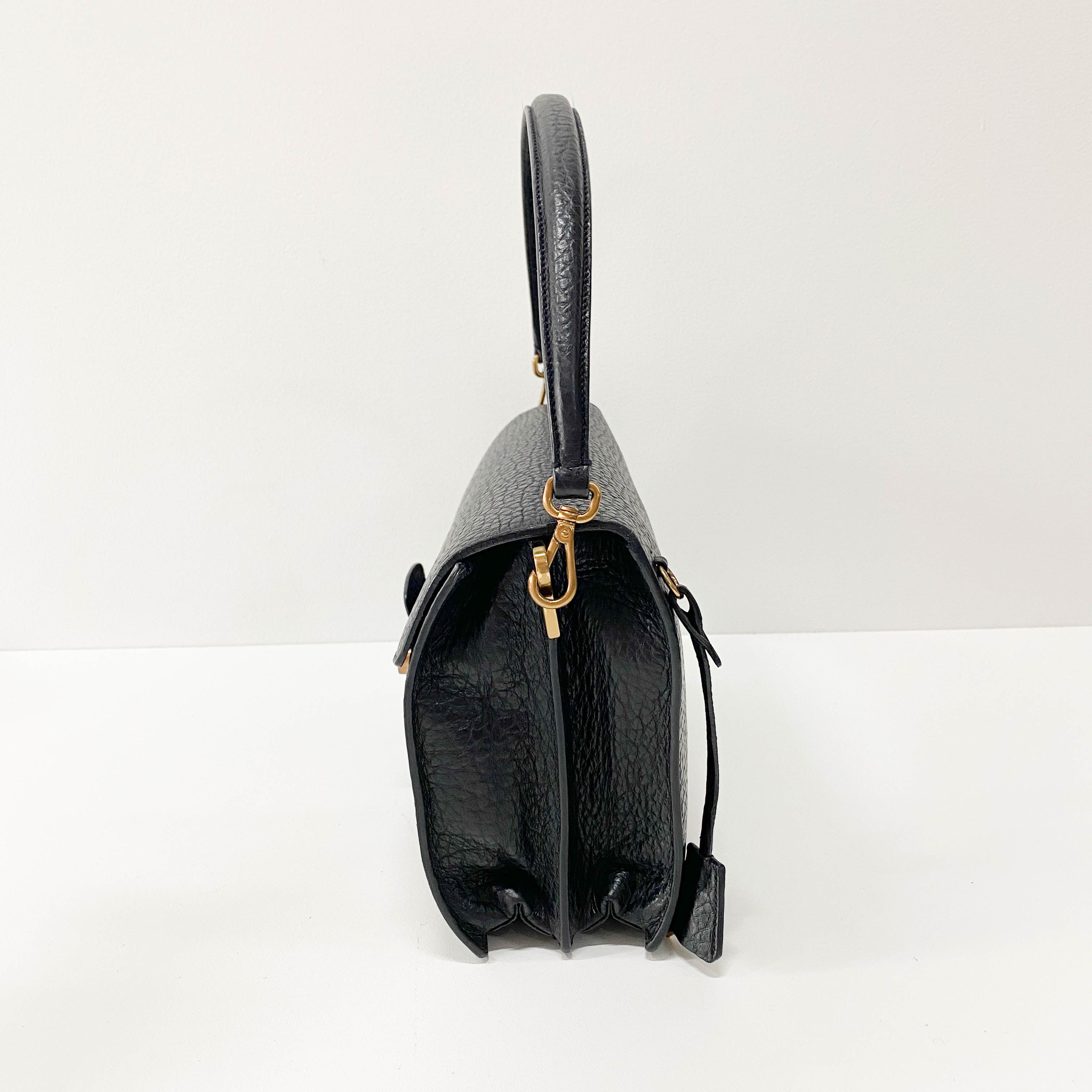 Black Leather Shoulder Bag