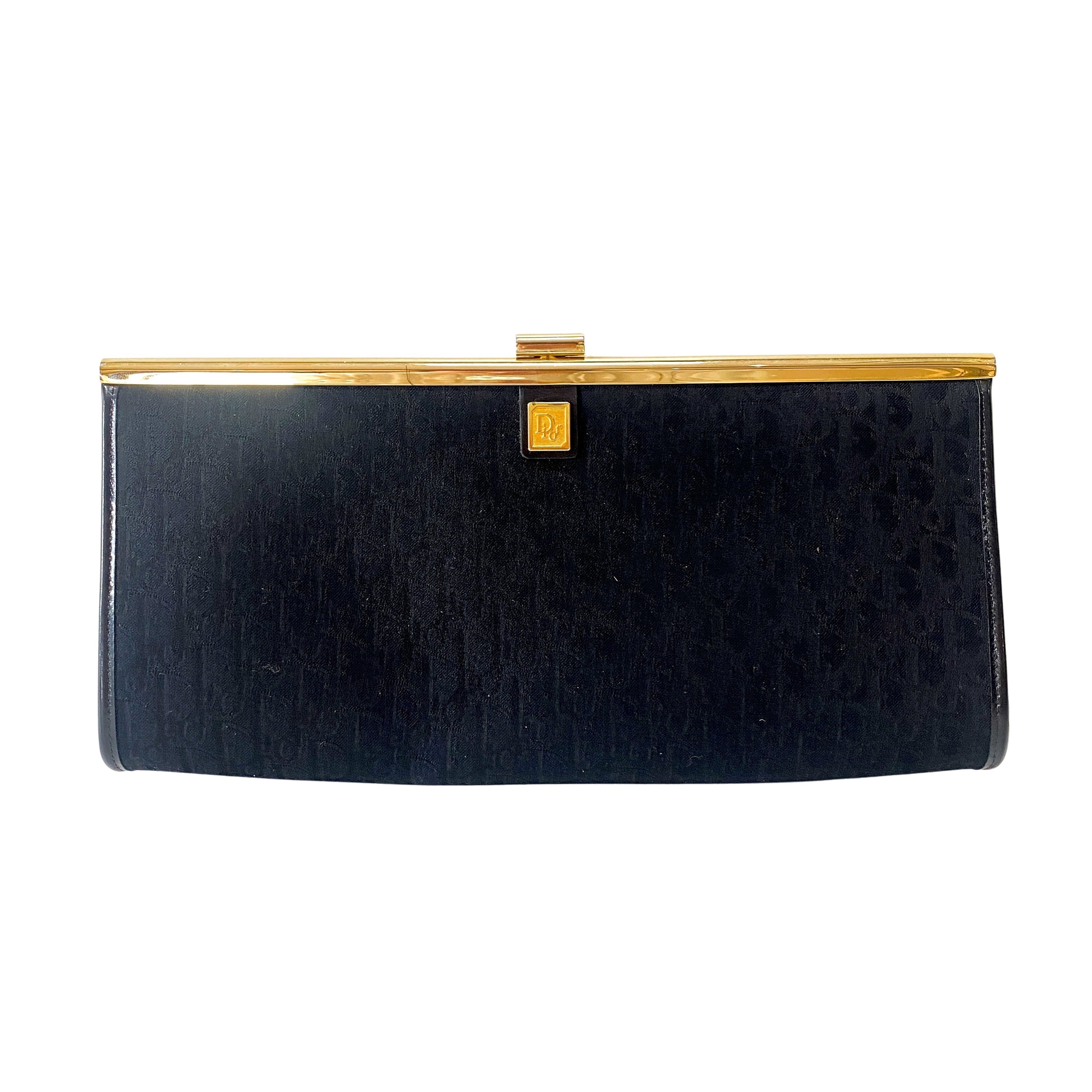 Trotter Black Canvas Clutch Bag