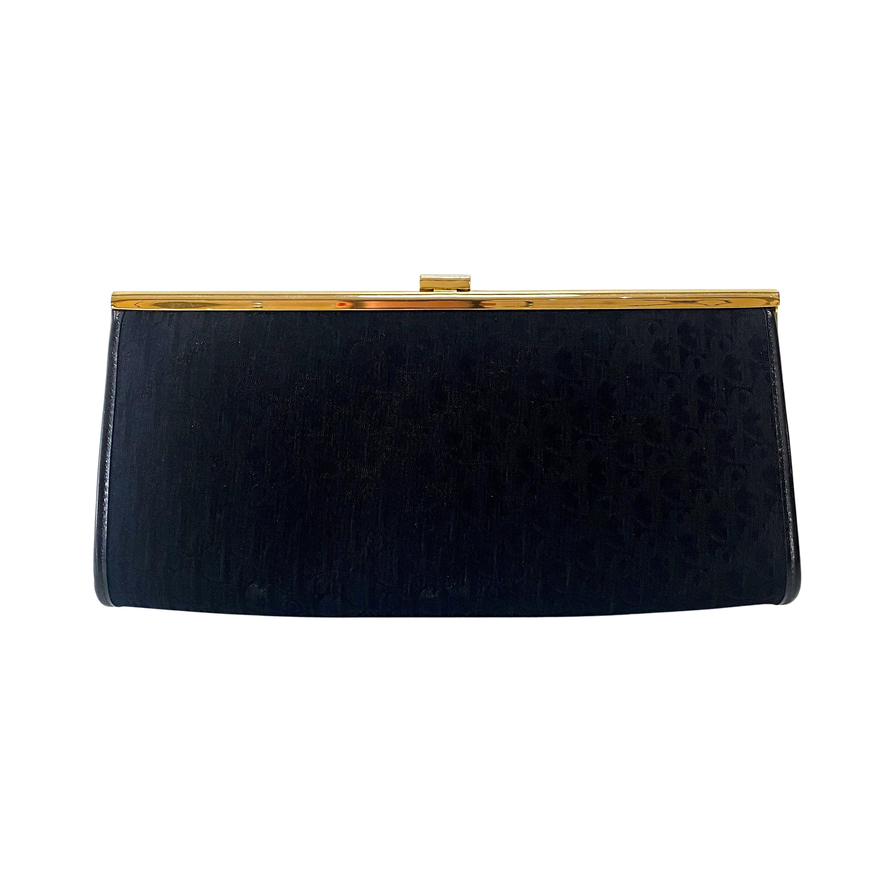 Trotter Black Canvas Clutch Bag