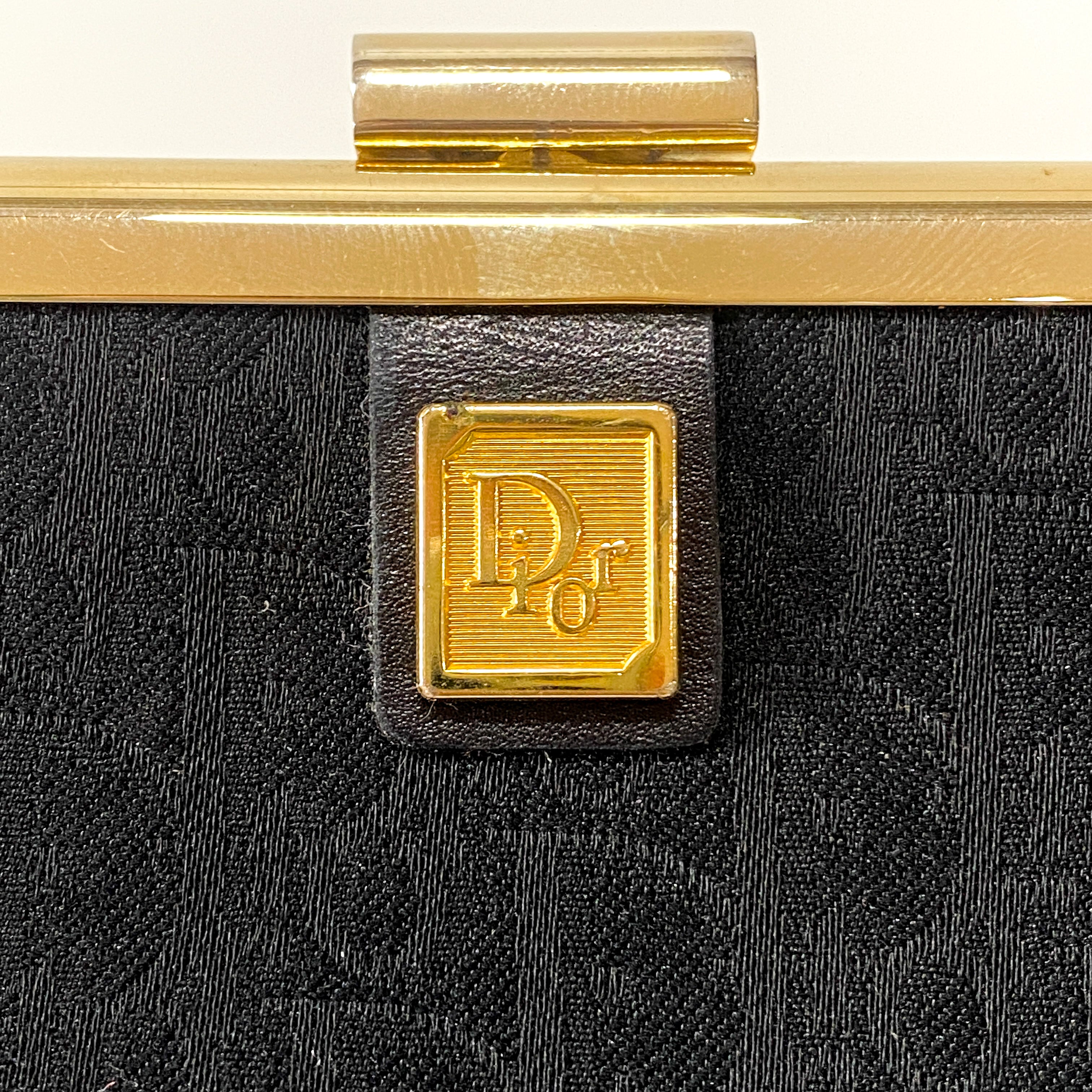 Trotter Black Canvas Clutch Bag