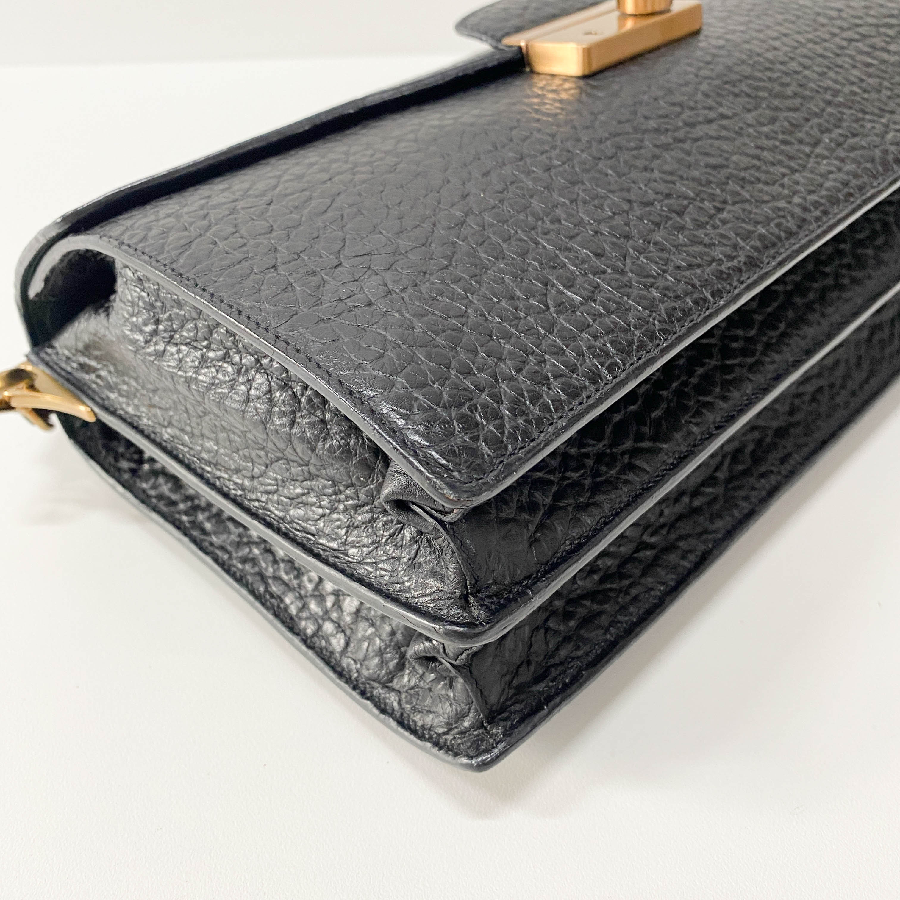 Black Leather Shoulder Bag