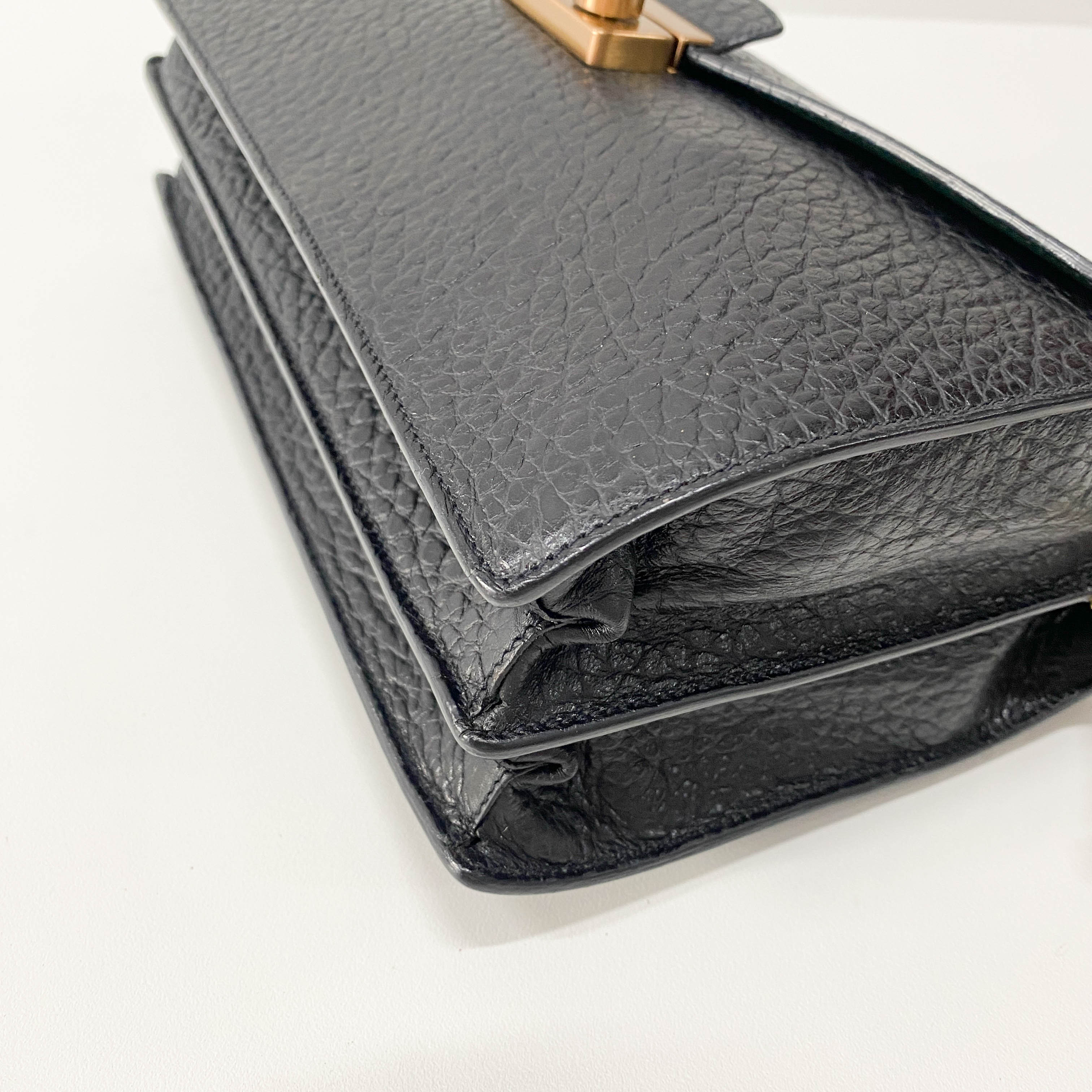 Black Leather Shoulder Bag