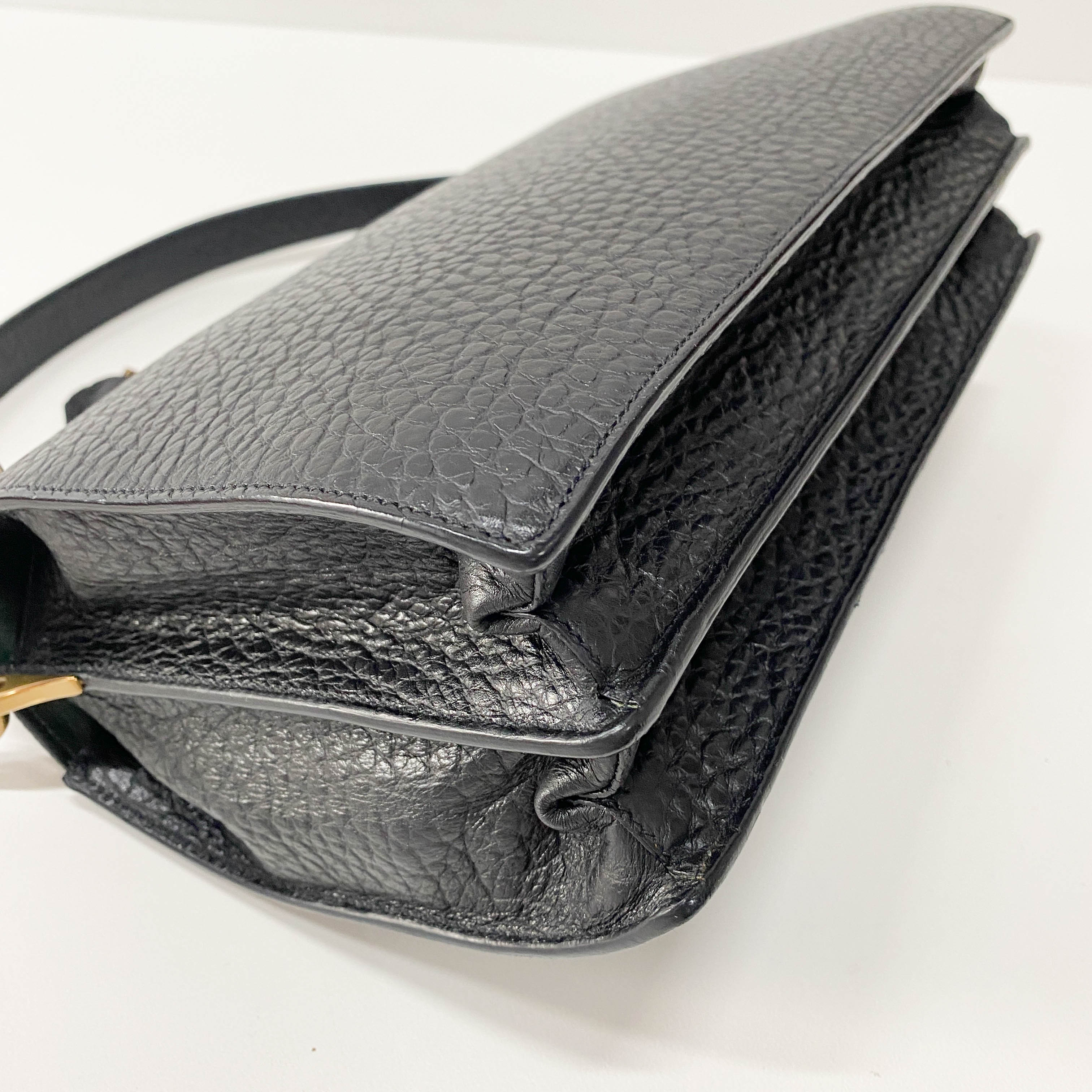 Black Leather Shoulder Bag