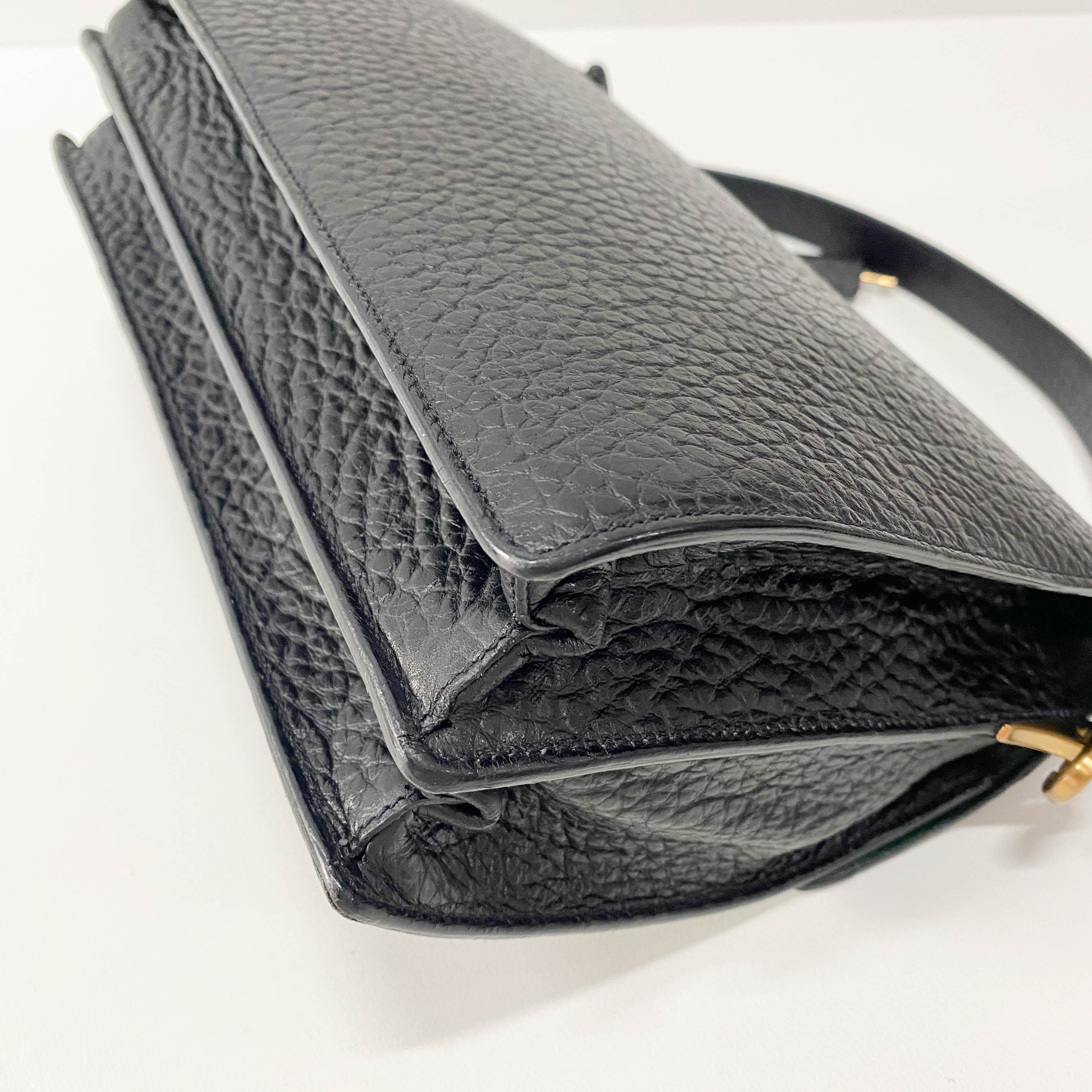 Black Leather Shoulder Bag
