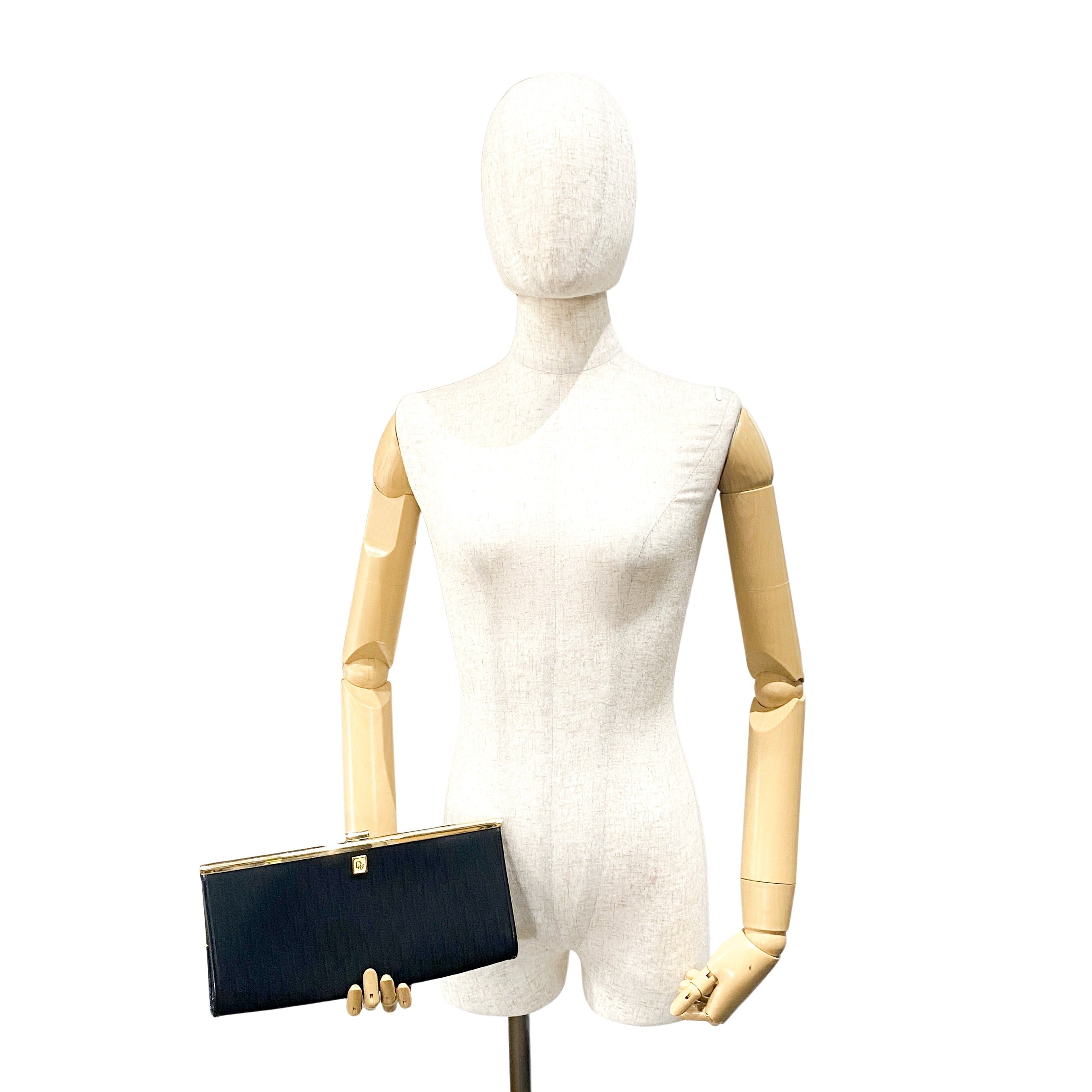 Trotter Black Canvas Clutch Bag